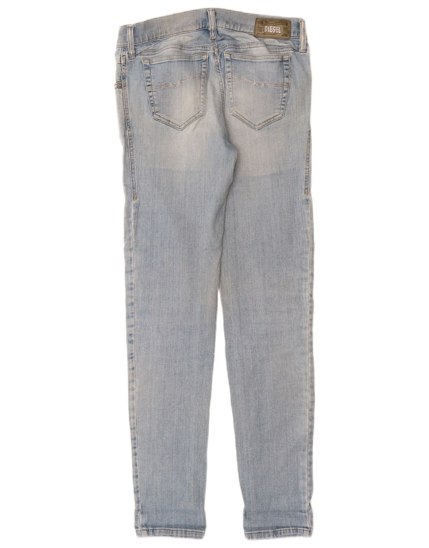Diesel Womens Getlegg Slim Skinny Jeans W28 L32 Blue Cotton Size 24" / US 00 / IT 34 - 2 Thumbnail