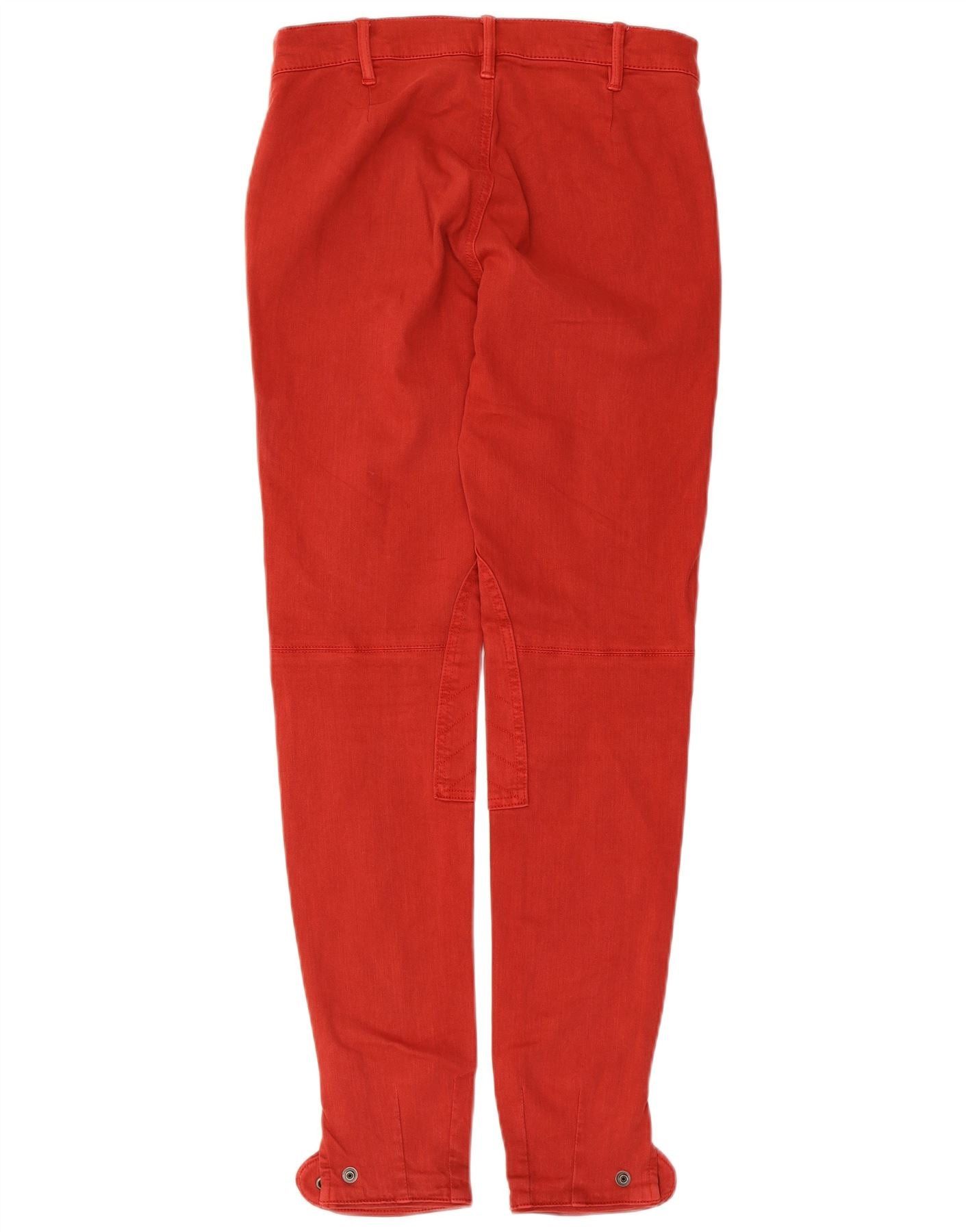 Polo Ralph Lauren Womens Slim Casual Trousers W28 L30 Red Cotton Size 24" / US 00 / IT 34 - 2 Thumbnail