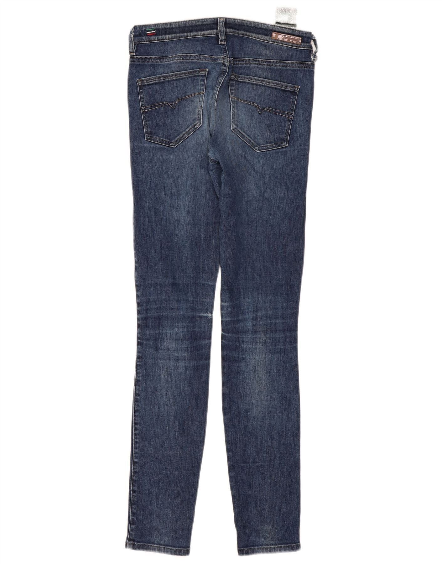 Diesel Womens Doris Super Slim Skinny Jeans W26 L32 Blue Cotton Size 26" / US 2 / IT 38 - 2 Thumbnail