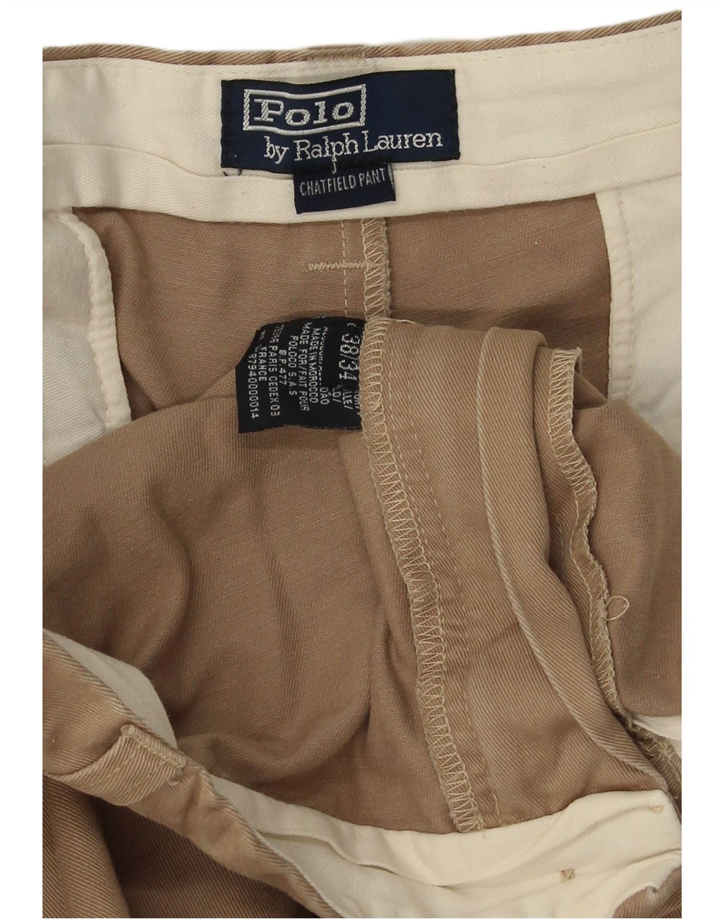 Polo Ralph Lauren Mens Chatfield Pant Pegged Chino Trousers W38 L30 Brown Size US 38 / EU 54 - 5 Thumbnail