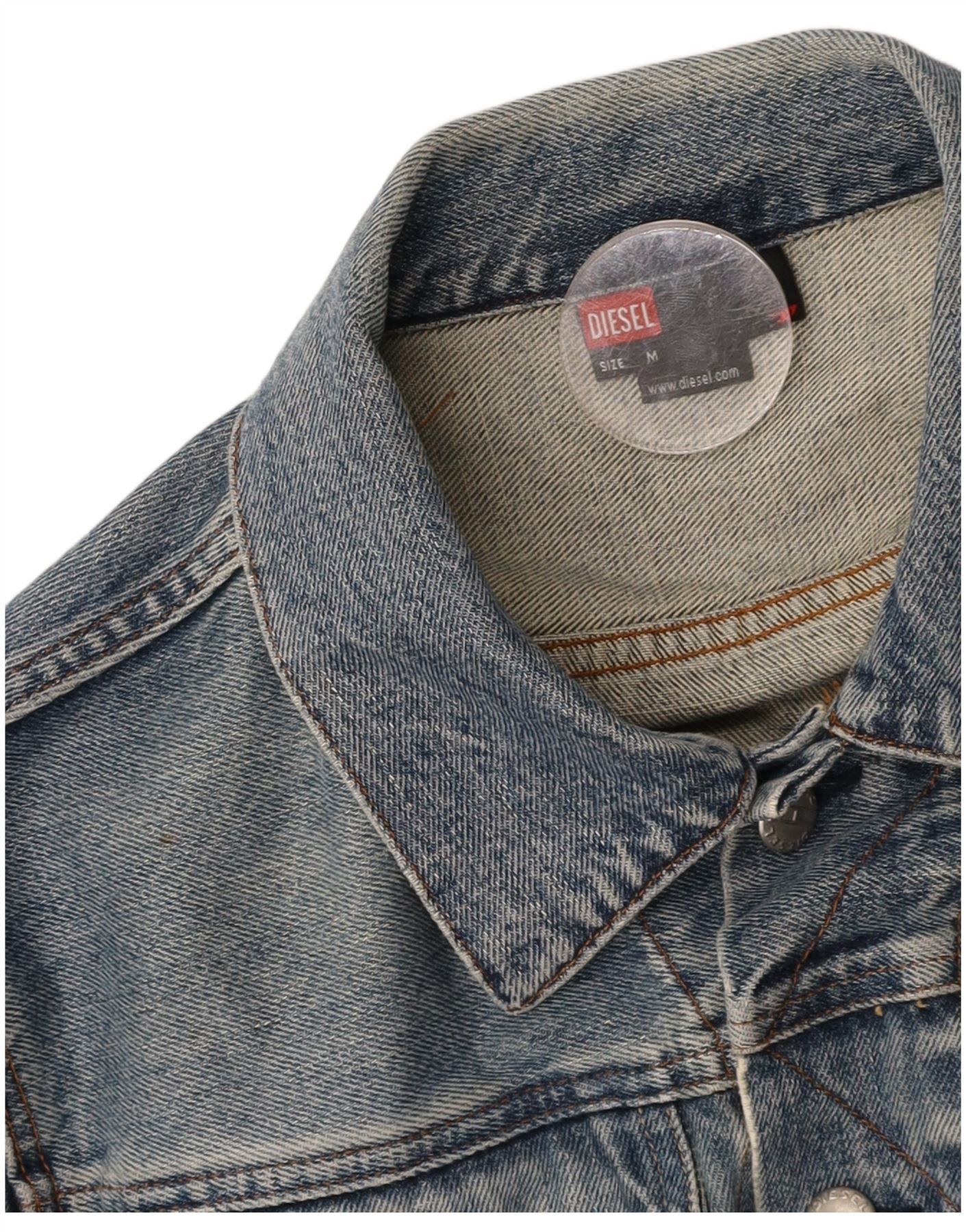 Diesel Womens Denim Jacket UK 14 Medium Blue Size M / US 6-8 / IT 42-44 - 4 Thumbnail