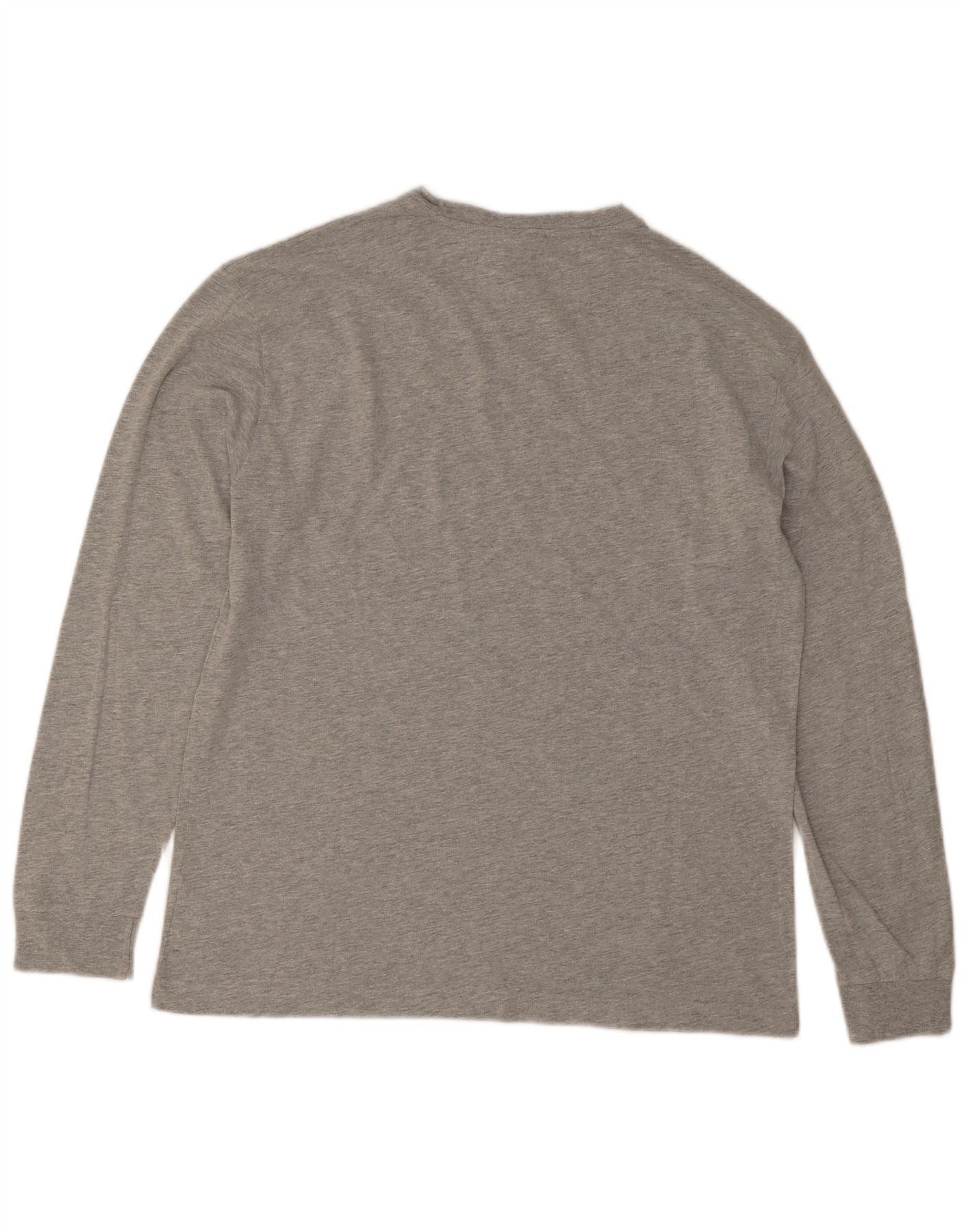 Polo Ralph Lauren Mens Top Long Sleeve Small Grey Flecked Cotton Size US L / EU 52-54 / 3 - 2 Thumbnail