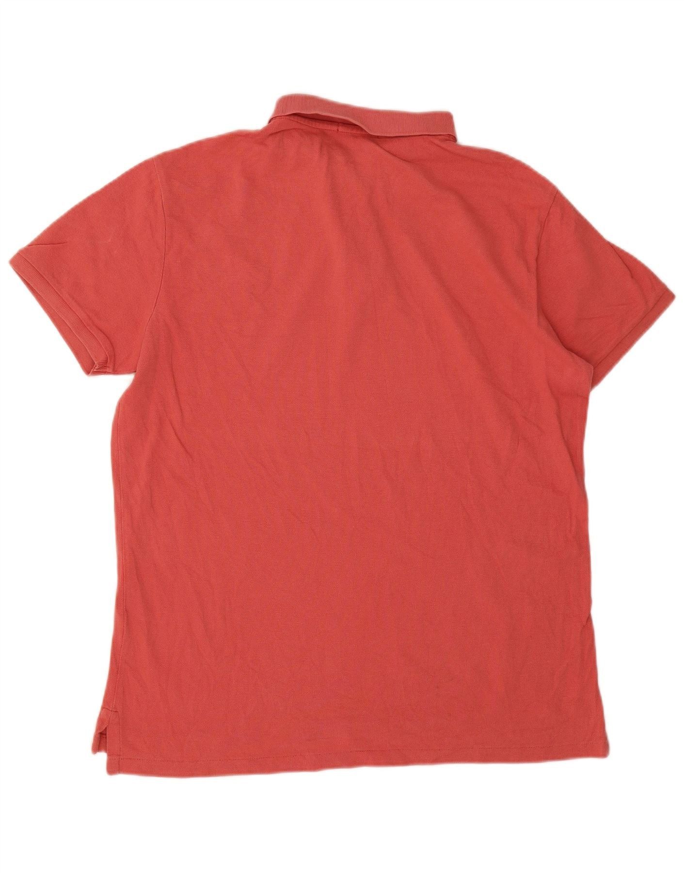 Polo Ralph Lauren Mens Custom Slim Fit Polo Shirt Large Pink Cotton Size US XL / EU 56 / 4 - 2 Thumbnail