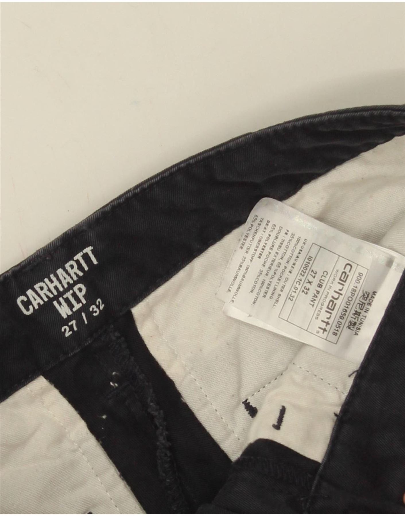 Carhartt Mens Wip Slim Chino Trousers W27 L32 Navy Blue Cotton Size US 28 / EU 44 - 3 Thumbnail