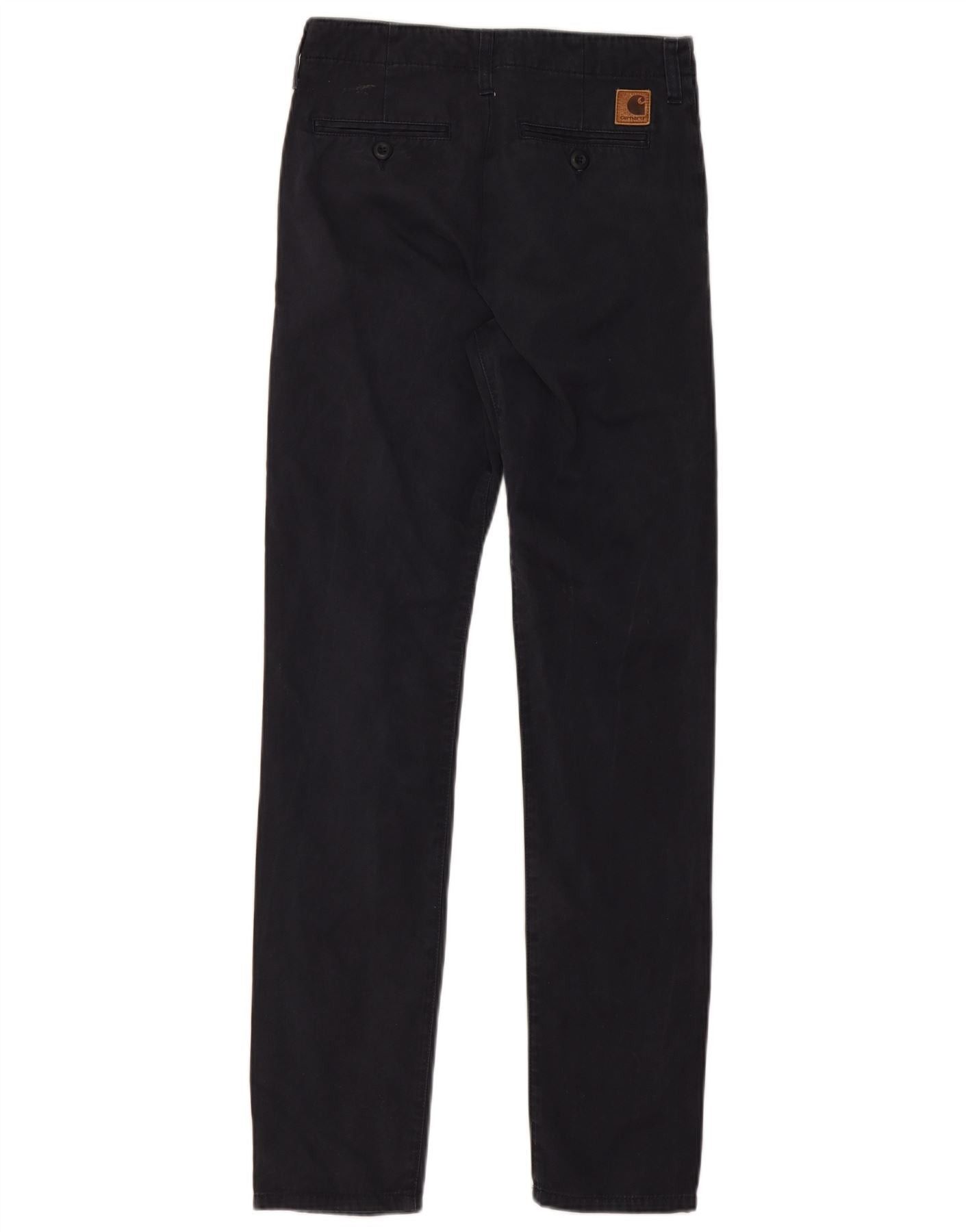 Carhartt Mens Wip Slim Chino Trousers W27 L32 Navy Blue Cotton Size US 28 / EU 44 - 2 Thumbnail