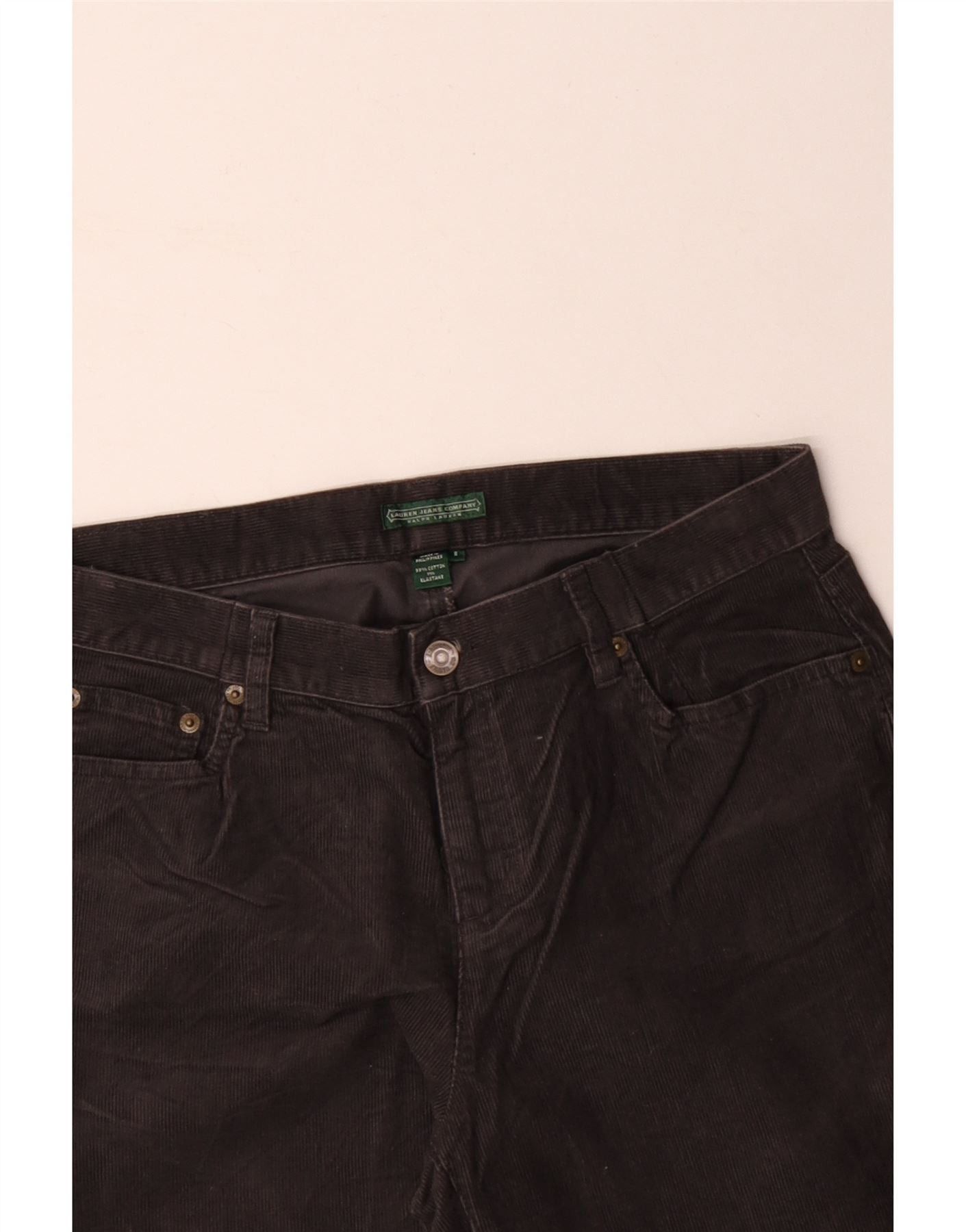Ralph Lauren Womens Straight Corduroy Trousers US 8 Medium W30 L28 Grey Size 27" / US 4 / IT 40 - 3 Thumbnail