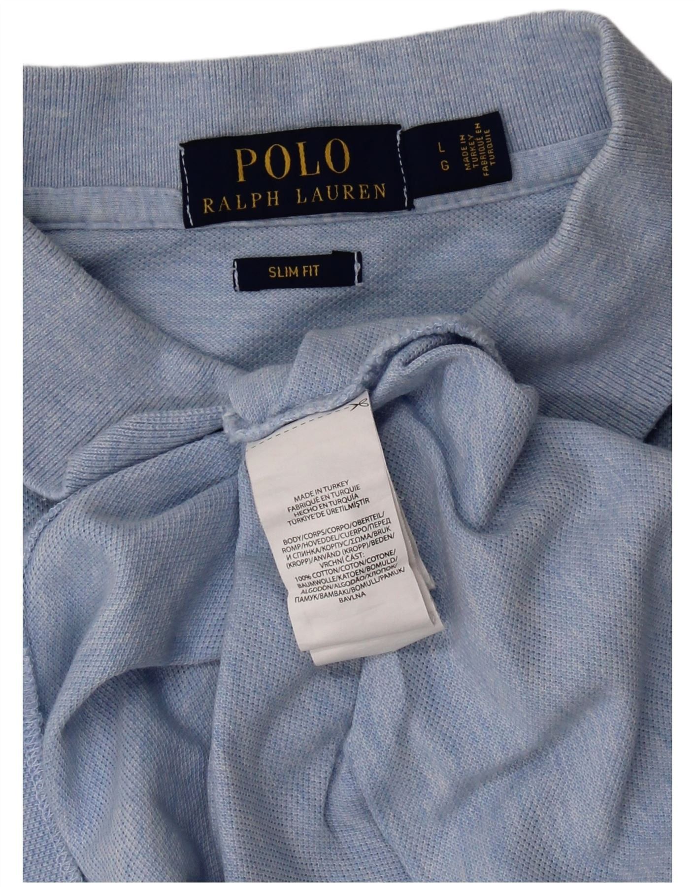 Polo Ralph Lauren Mens Slim Fit Polo Shirt Large Blue Flecked Cotton Size US M / EU 48-50 / 2 - 3 Thumbnail