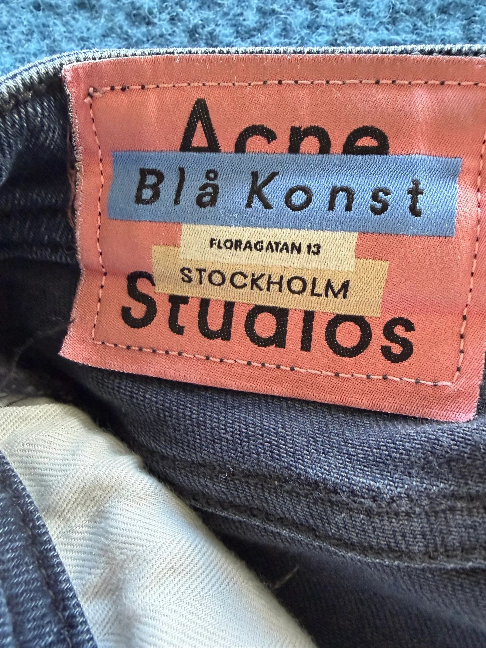 Acne Studios Acne Studios Peg BlueBlack Jeans Size 32" / US 10 / IT 46 - 2 Thumbnail