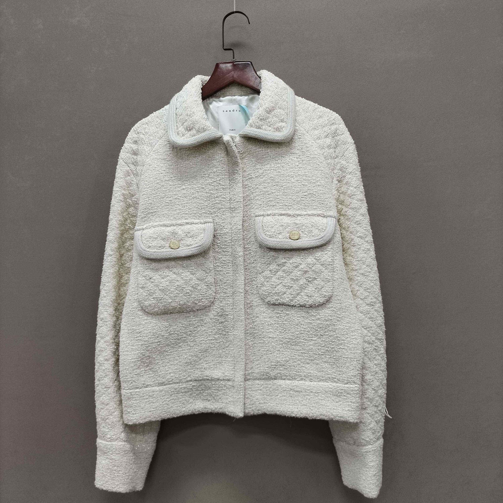 Sandro Sandro Tweed Jacket Size 34 Size XS / US 0-2 / IT 36-38 - 2 Thumbnail