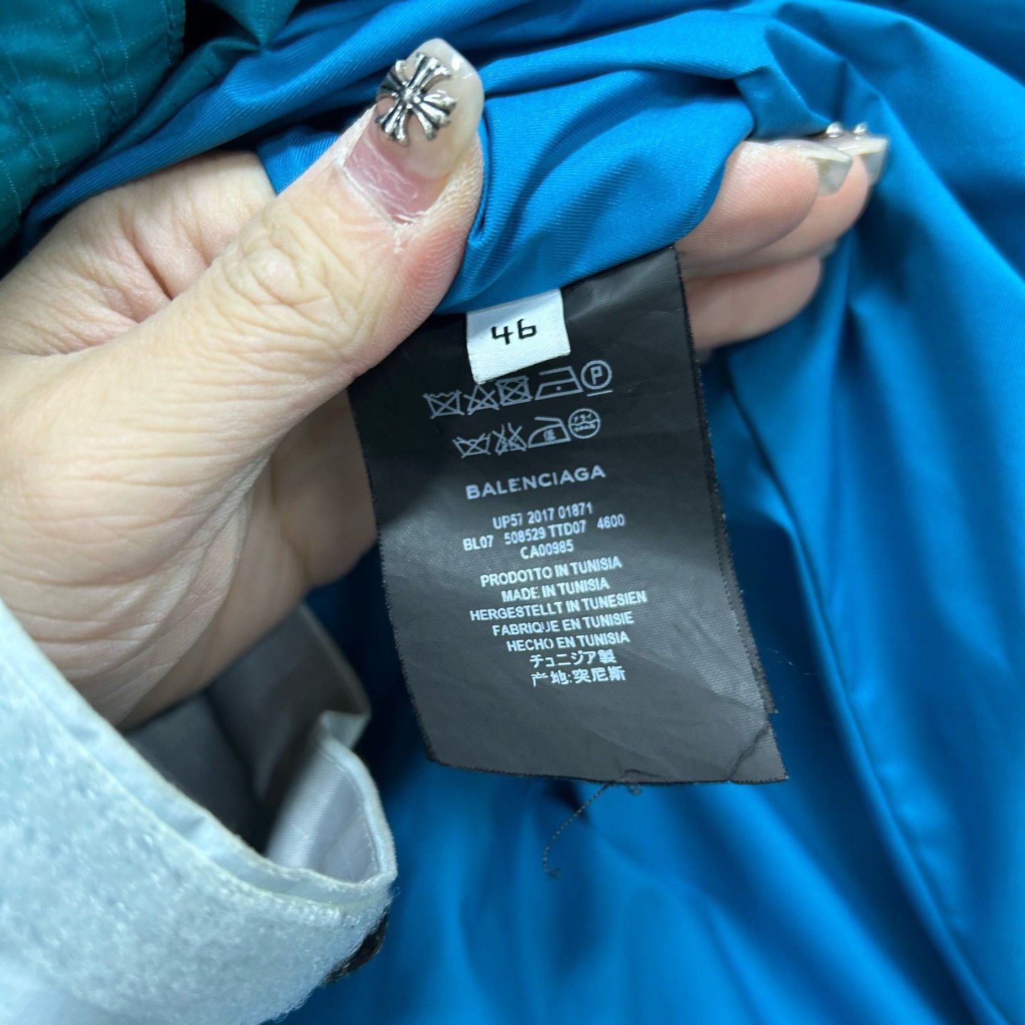 Balenciaga Balenciaga Blue Logo Puffer Jacket Size 46 Size US S / EU 44-46 / 1 - 6 Thumbnail