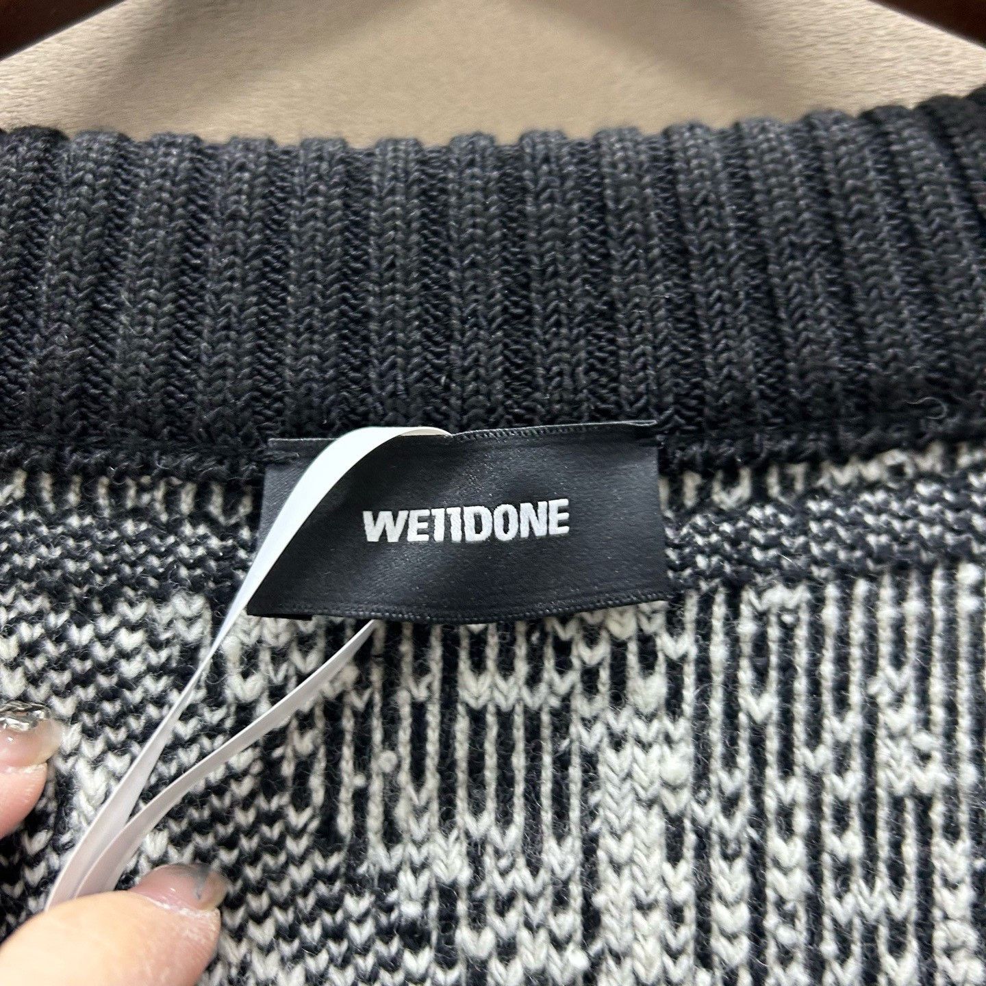 WE11DONE WE11DONE Grid Pattern Knit Vest Size S Size US S / EU 44-46 / 1 - 4 Thumbnail