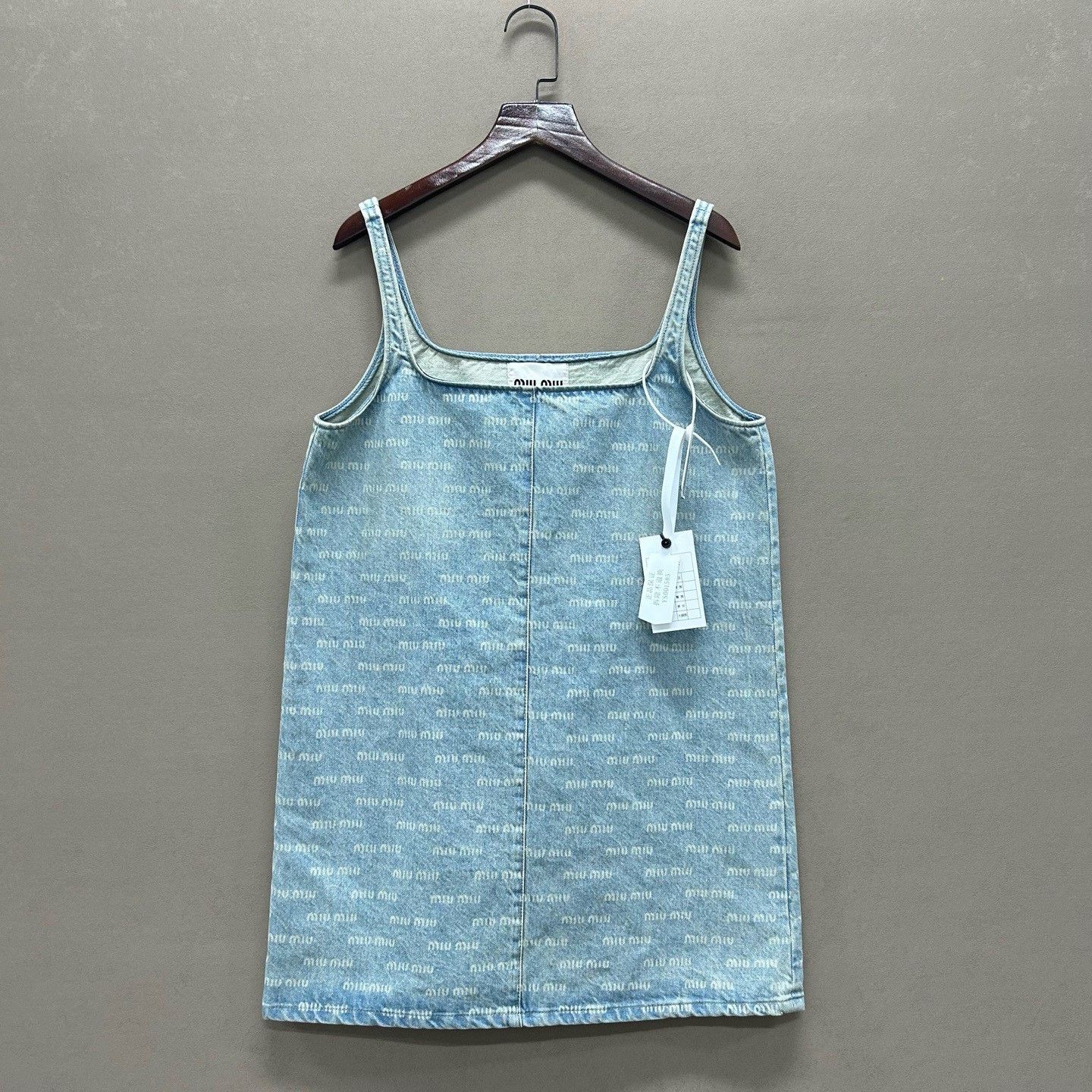 Miu Miu Miu Miu Monogram Denim Mini Dress Size 38 Size XS / US 0-2 / IT 36-38 - 2 Thumbnail