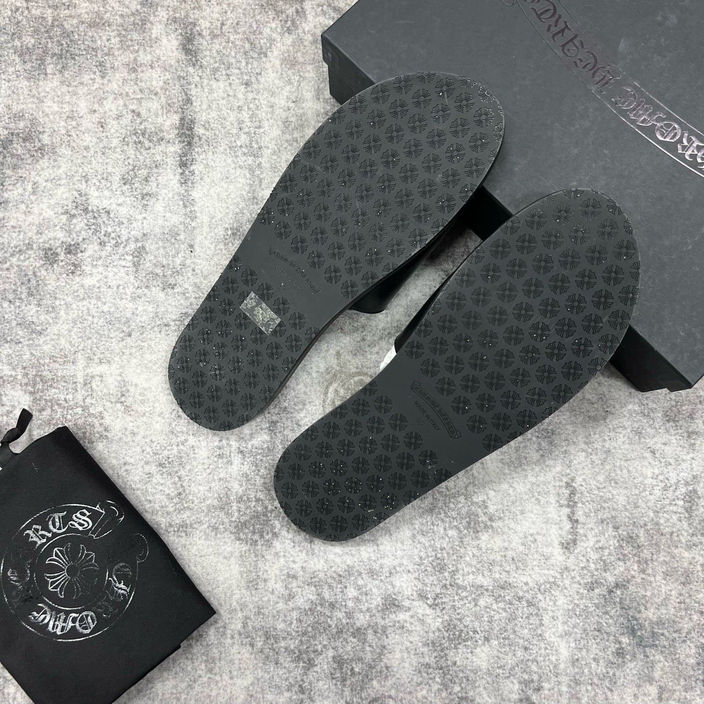 Chrome Hearts Chrome Hearts Cross Leather Slides Size 12 Size US 12 / EU 45 - 6 Thumbnail