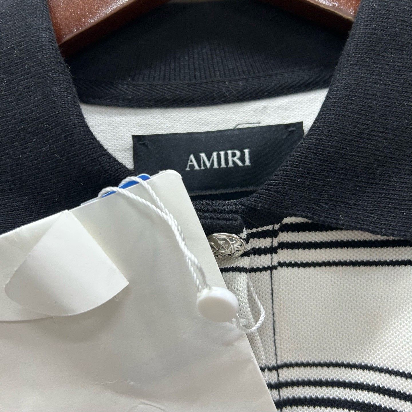 Amiri Amiri Striped Long Sleeve Polo Size M Size US M / EU 48-50 / 2 - 5 Thumbnail
