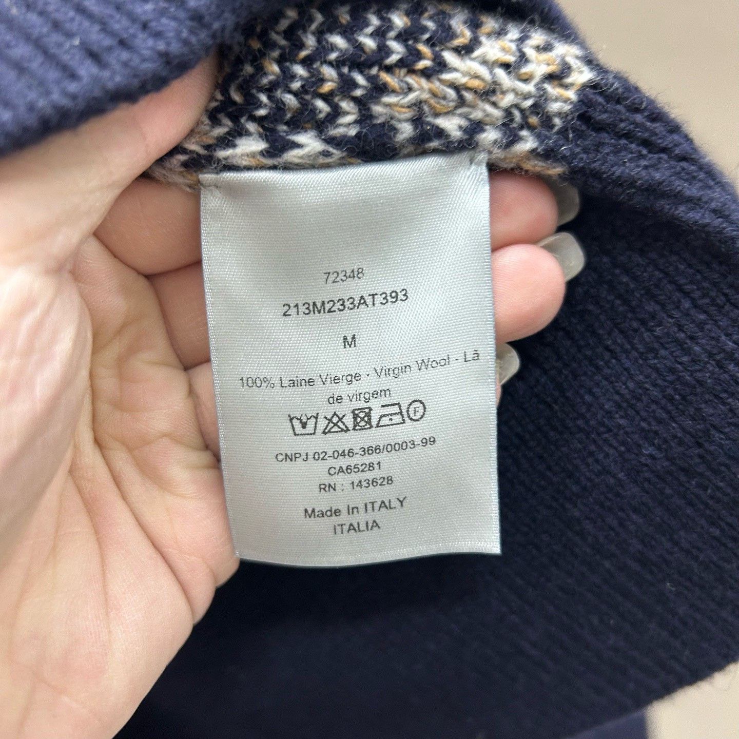 Dior Dior Oblique Pattern Wool Cardigan Size M Size US M / EU 48-50 / 2 - 5 Thumbnail