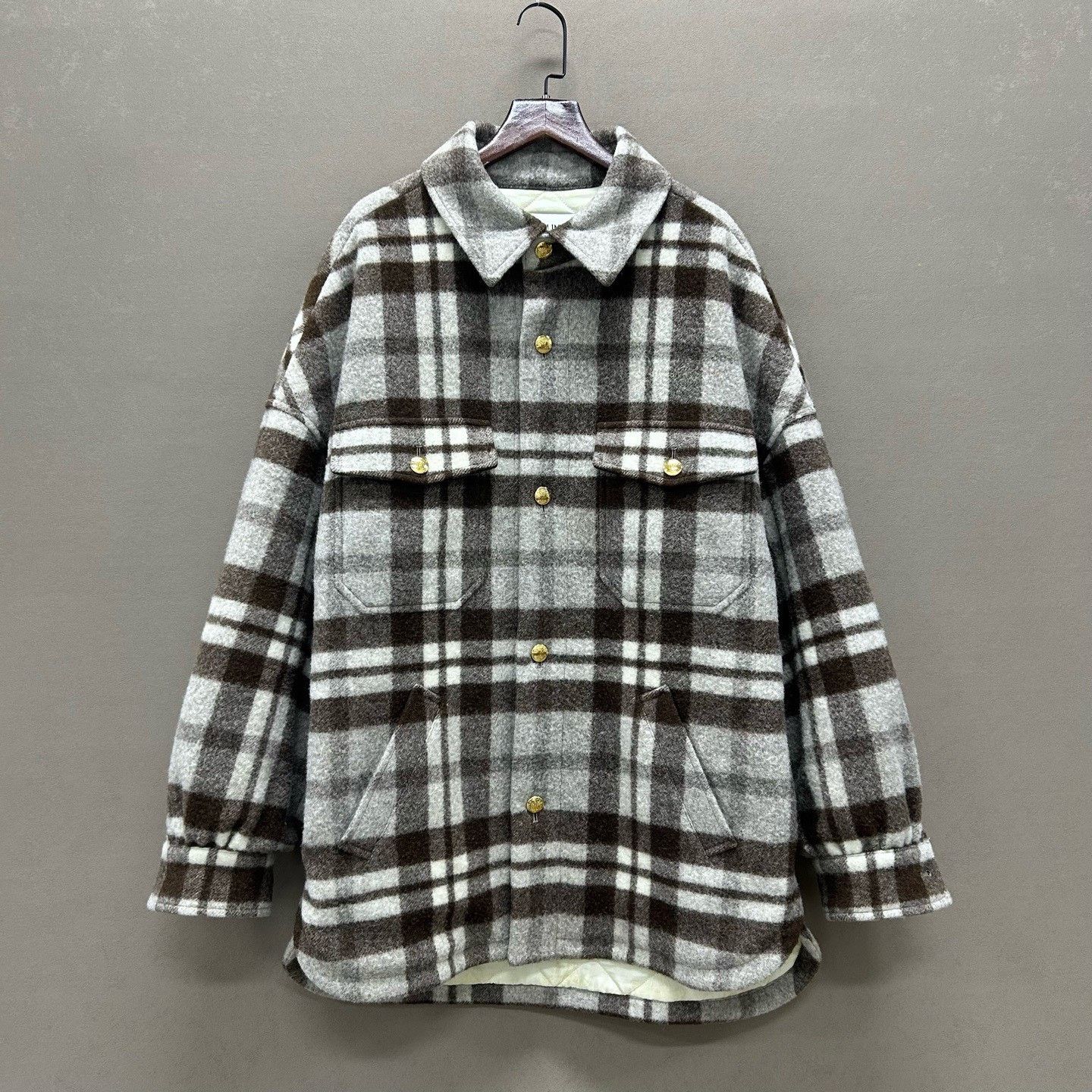 Celine CELINE Plaid Shirt Jacket Size 34 Size XS / US 0-2 / IT 36-38 - 2 Thumbnail