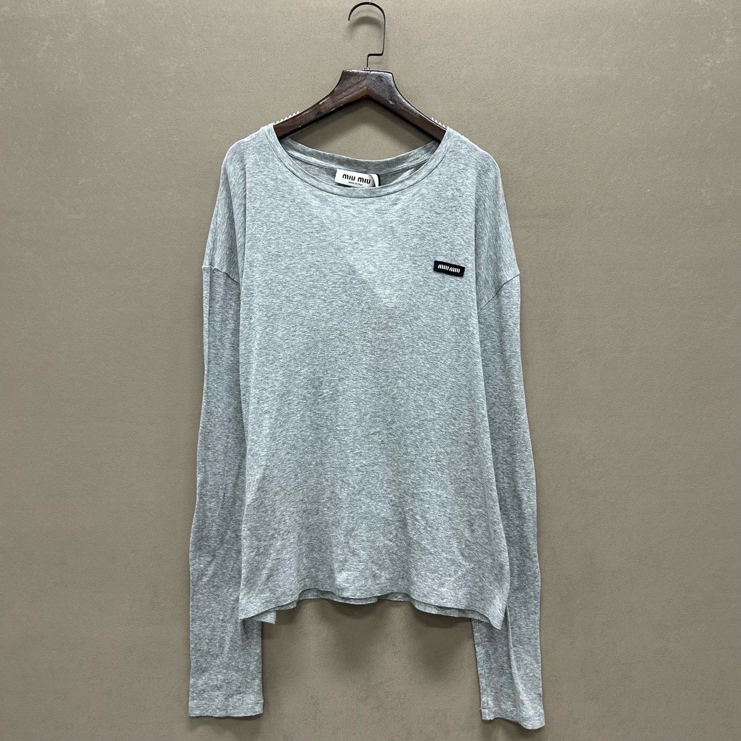 Miu Miu Miu Miu Logo Long Sleeve T-Shirt Size S Size S / US 4 / IT 40 - 2 Thumbnail