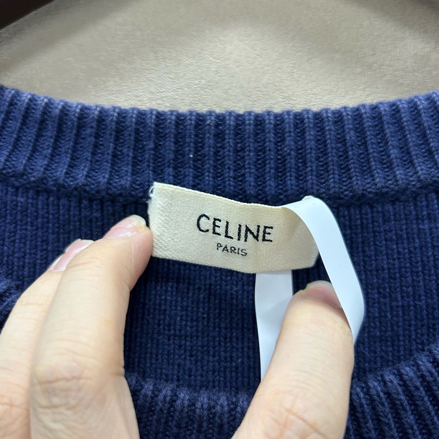 Celine Celine Logo Knit Sweater Size XL Size US XL / EU 56 / 4 - 4 Thumbnail