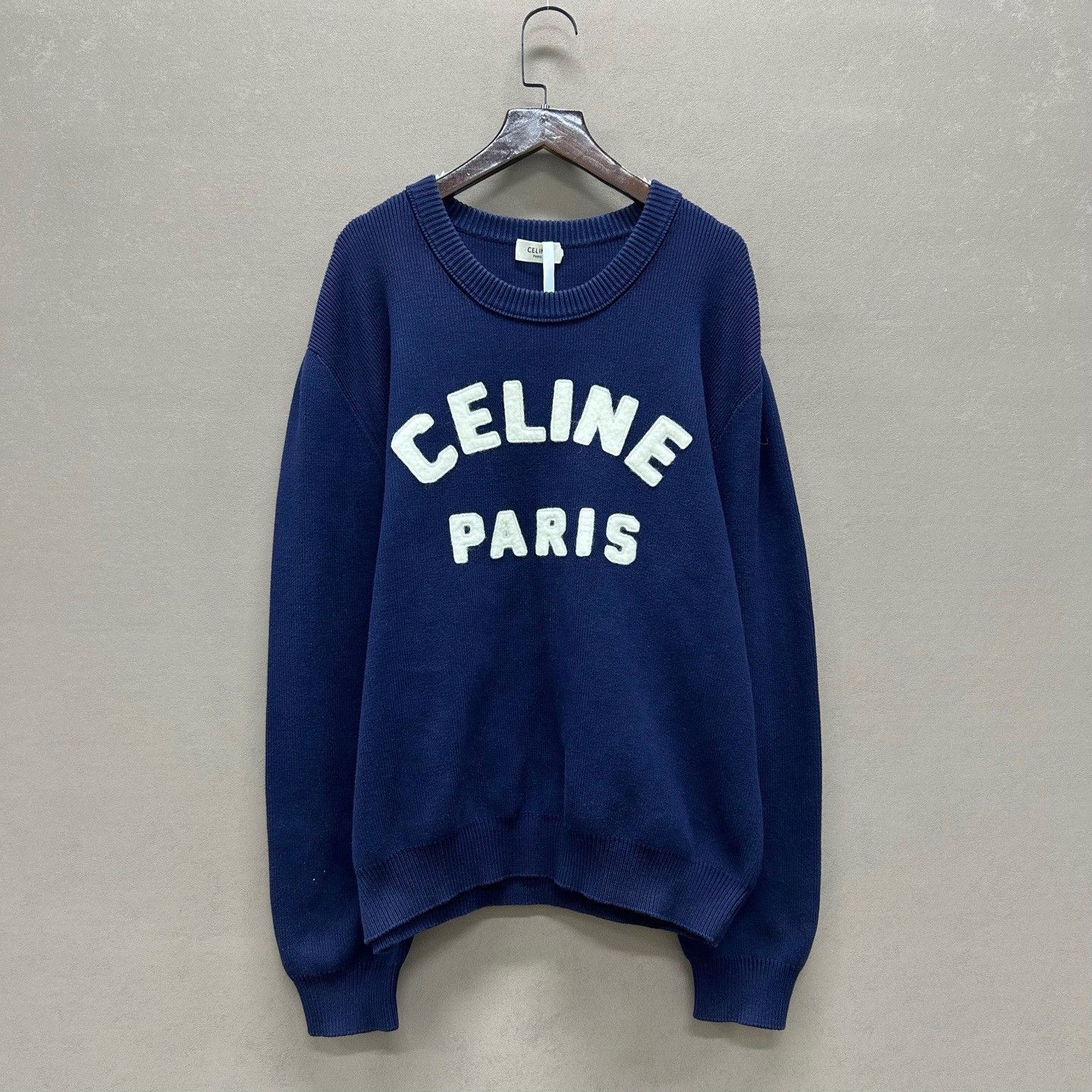 Celine Celine Logo Knit Sweater Size XL Size US XL / EU 56 / 4 - 2 Thumbnail