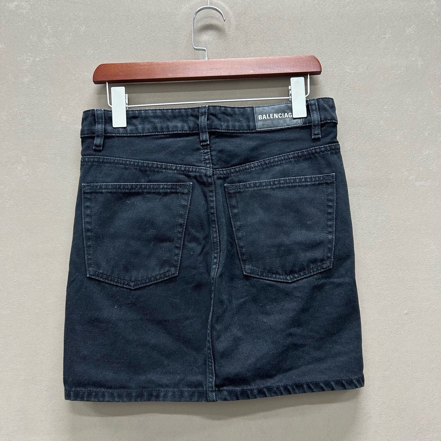 Balenciaga Balenciaga Black Denim Mini Skirt Size 38 Size 26" / US 2 / IT 38 - 3 Thumbnail