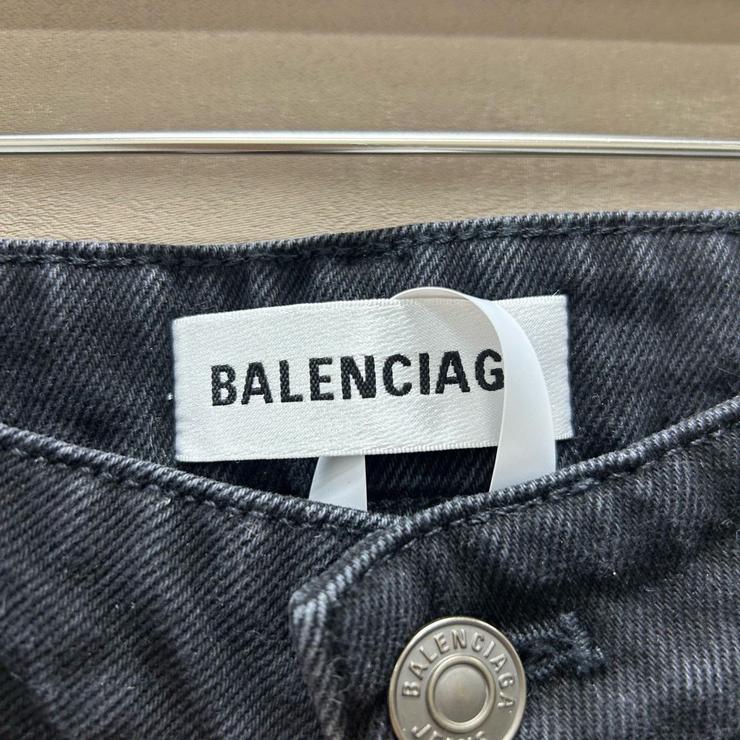 Balenciaga Balenciaga Black Denim Mini Skirt Size 38 Size 26" / US 2 / IT 38 - 5 Thumbnail