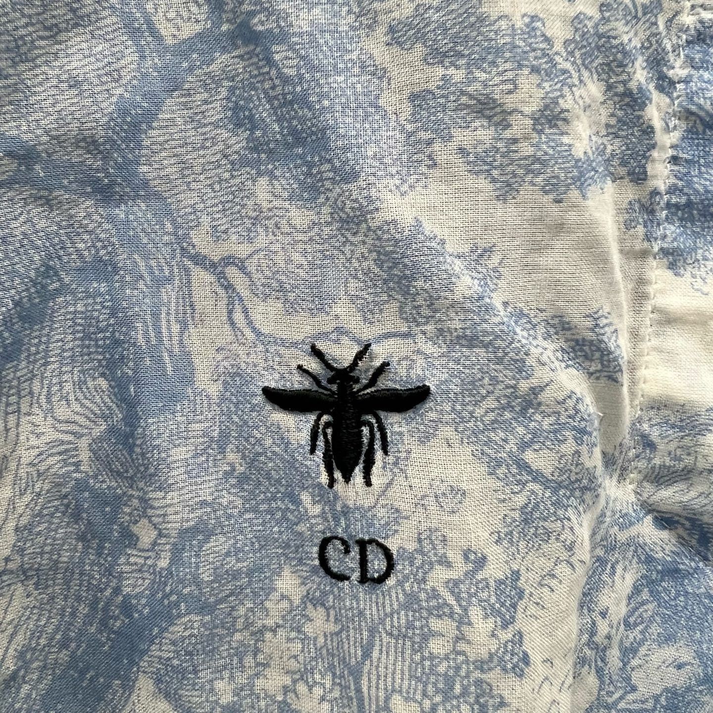Dior Dior Toile de Jouy Bee Button Up Shirt Size 36 Size XS / US 0-2 / IT 36-38 - 4 Thumbnail