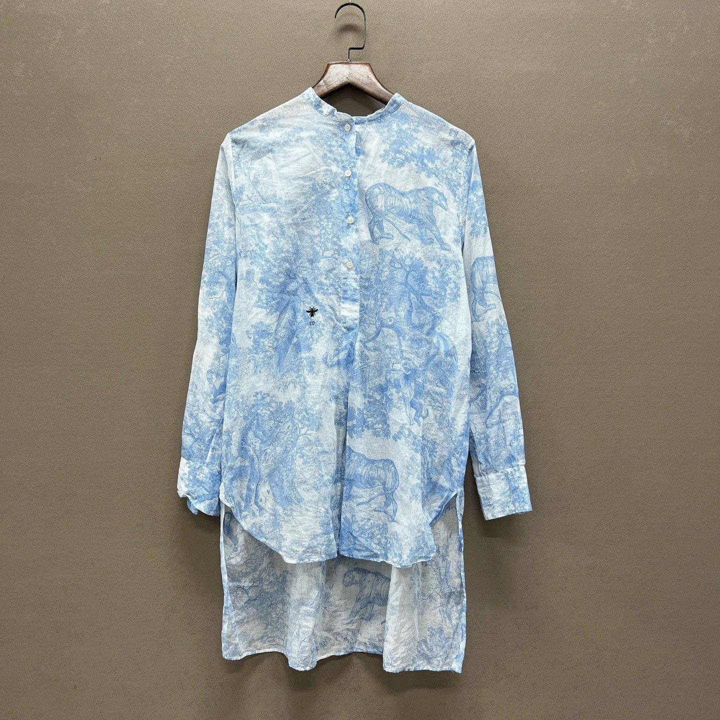 Dior Dior Toile de Jouy Bee Button Up Shirt Size 36 Size XS / US 0-2 / IT 36-38 - 2 Thumbnail