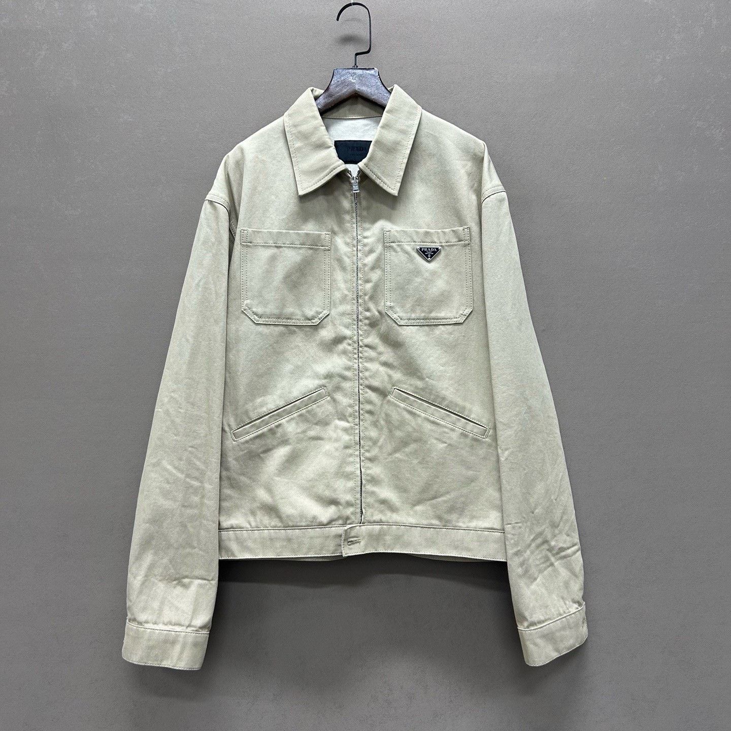 Prada Prada Triangle Logo Zip Jacket Size M Size US M / EU 48-50 / 2 - 2 Thumbnail