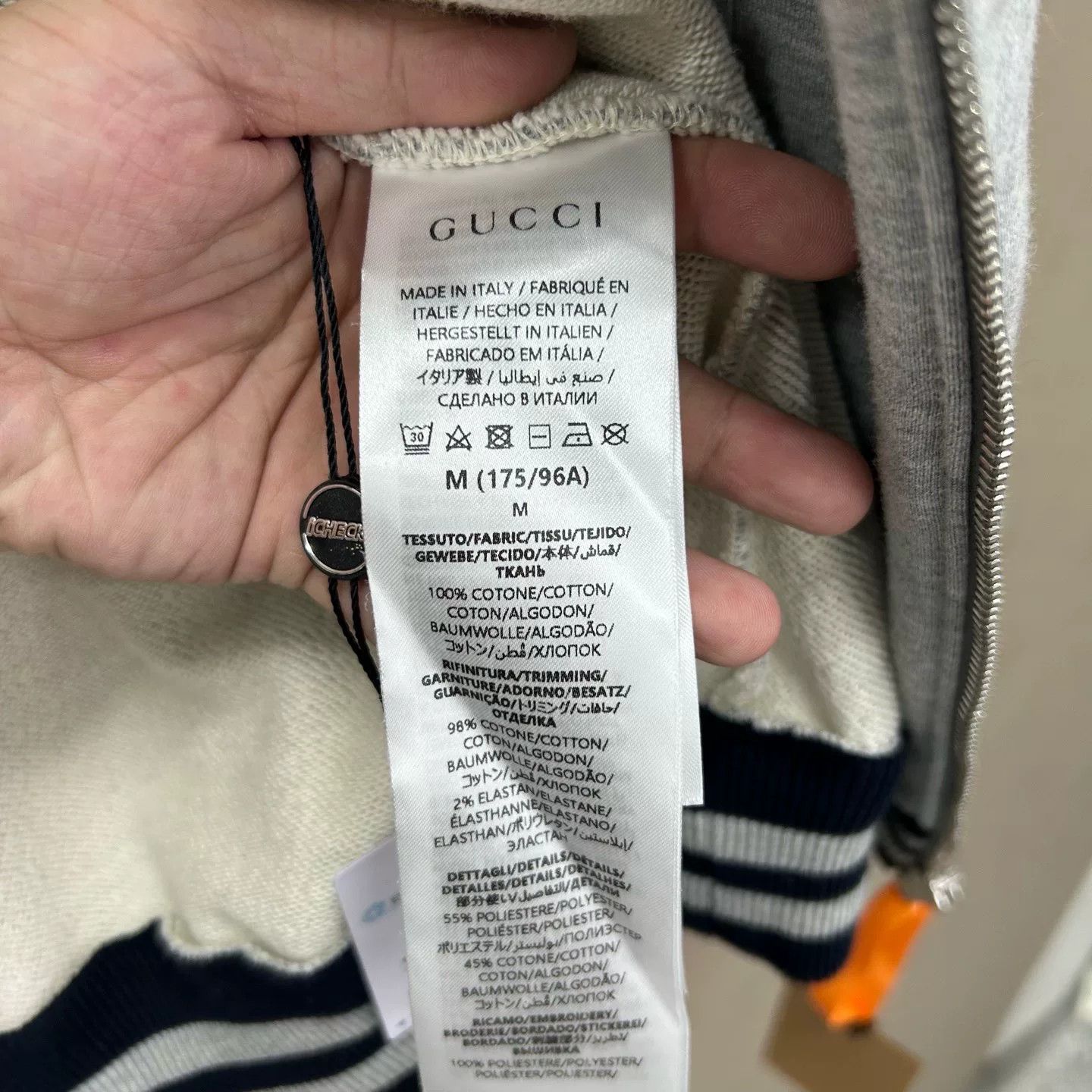 Gucci Gucci Logo Patch Zip-Up Hoodie Size M Size US M / EU 48-50 / 2 - 6 Thumbnail