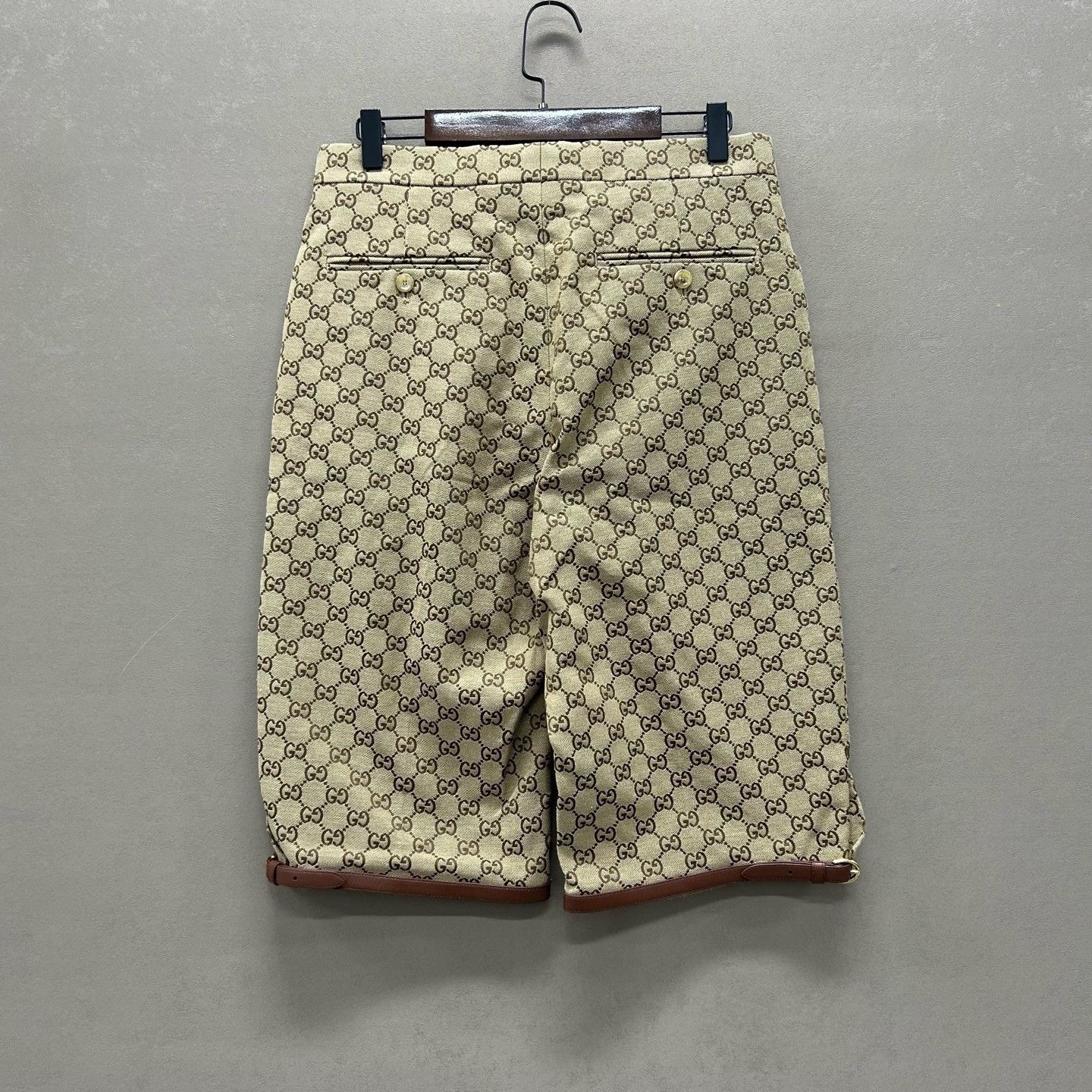 Gucci Gucci GG Monogram Leather Trim Shorts Size 30 Size US 30 / EU 46 - 3 Thumbnail
