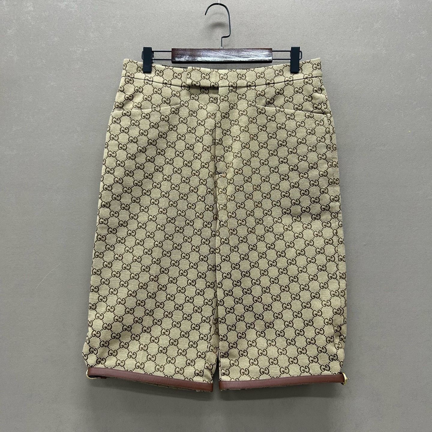 Gucci Gucci GG Monogram Leather Trim Shorts Size 30 Size US 30 / EU 46 - 2 Thumbnail