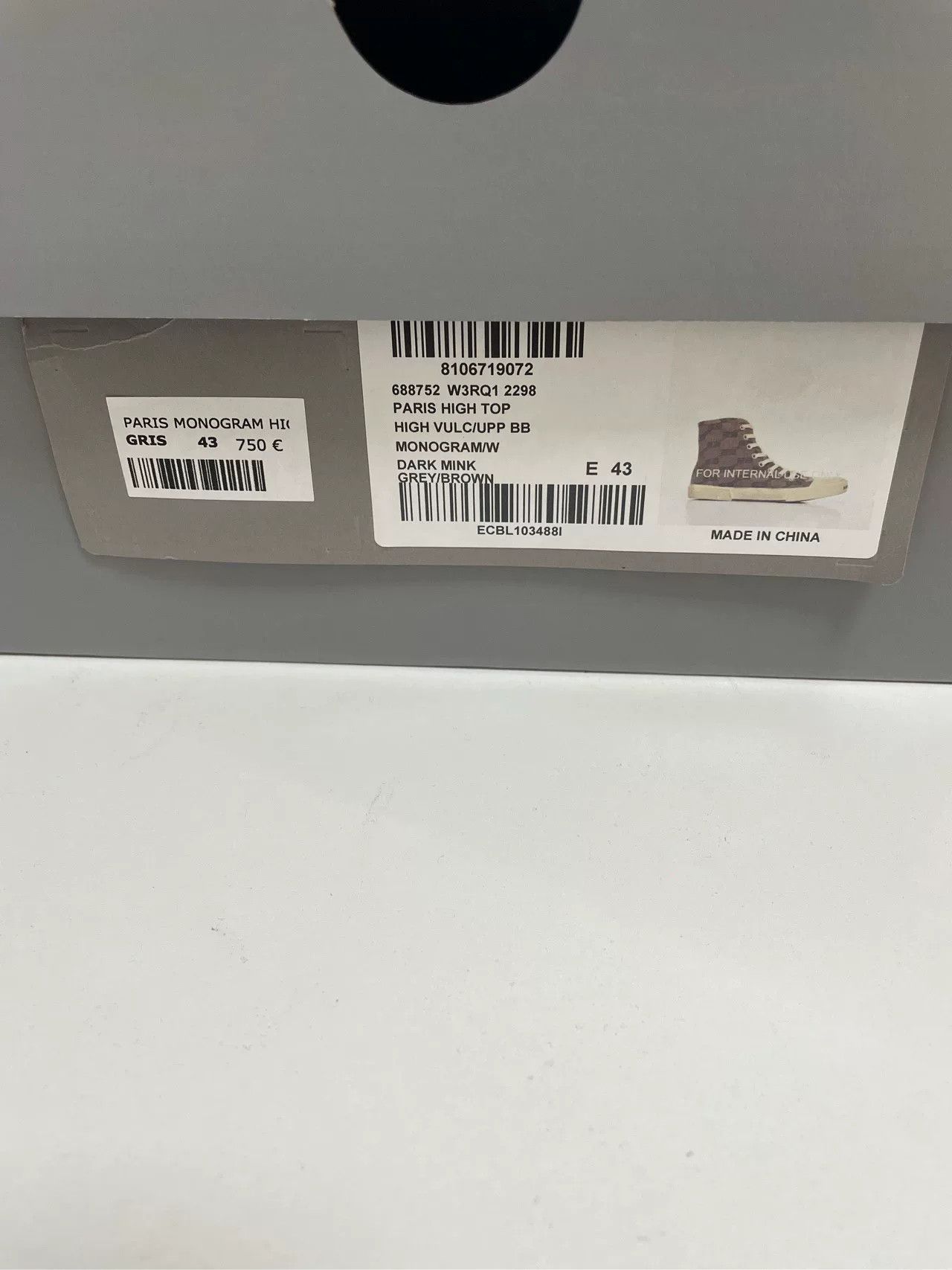 Balenciaga Balenciaga Monogram High Top Sneakers Size 43 Size US 10 / EU 43 - 9 Thumbnail