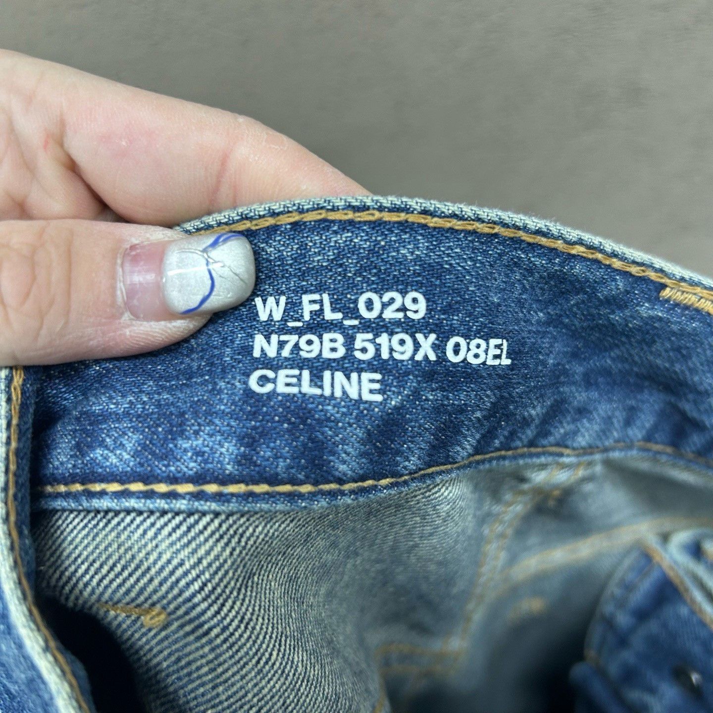 Celine Celine Logo Chain Denim Jeans Size 28 Size 28" / US 6 / IT 42 - 5 Thumbnail