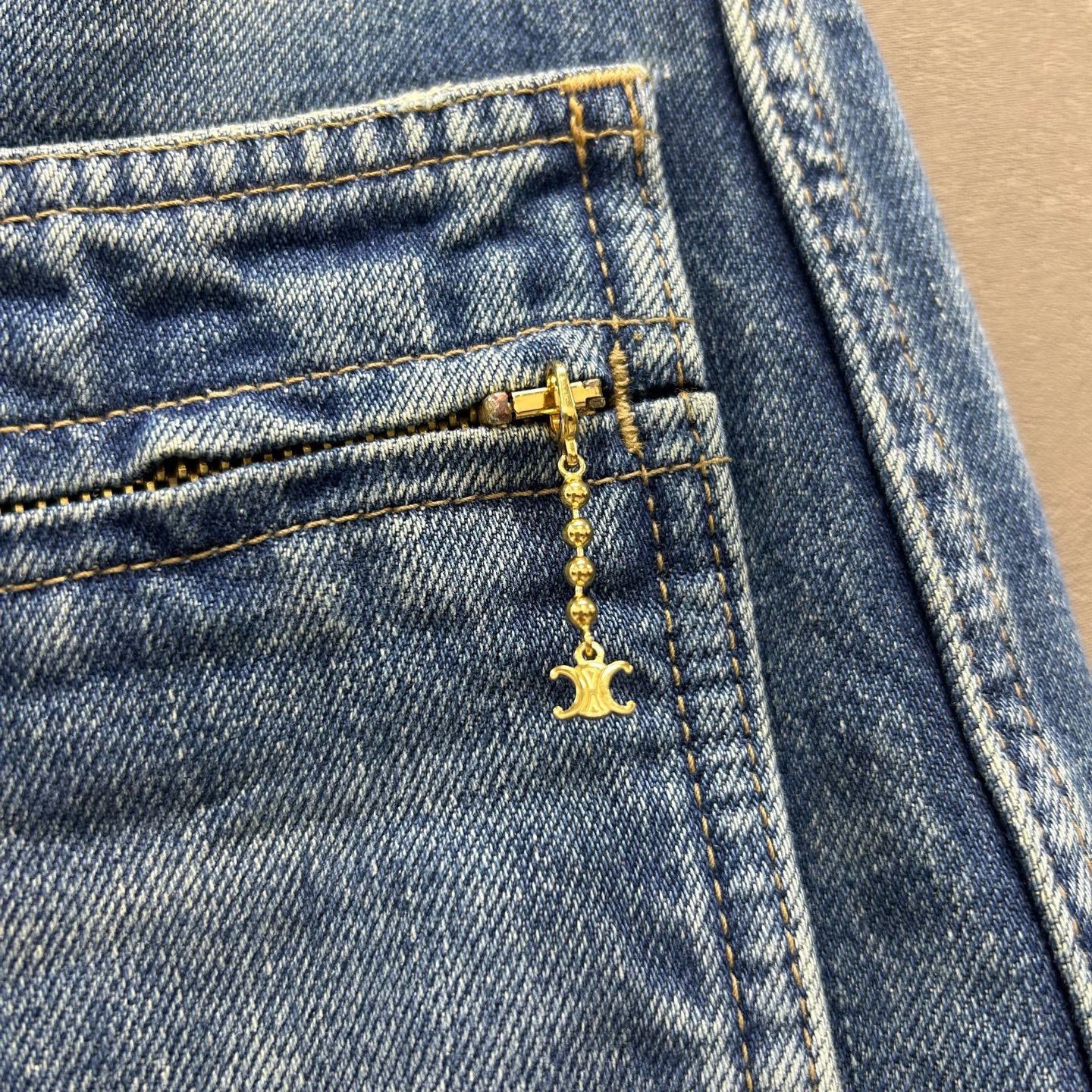 Celine Celine Logo Chain Denim Jeans Size 28 Size 28" / US 6 / IT 42 - 4 Thumbnail