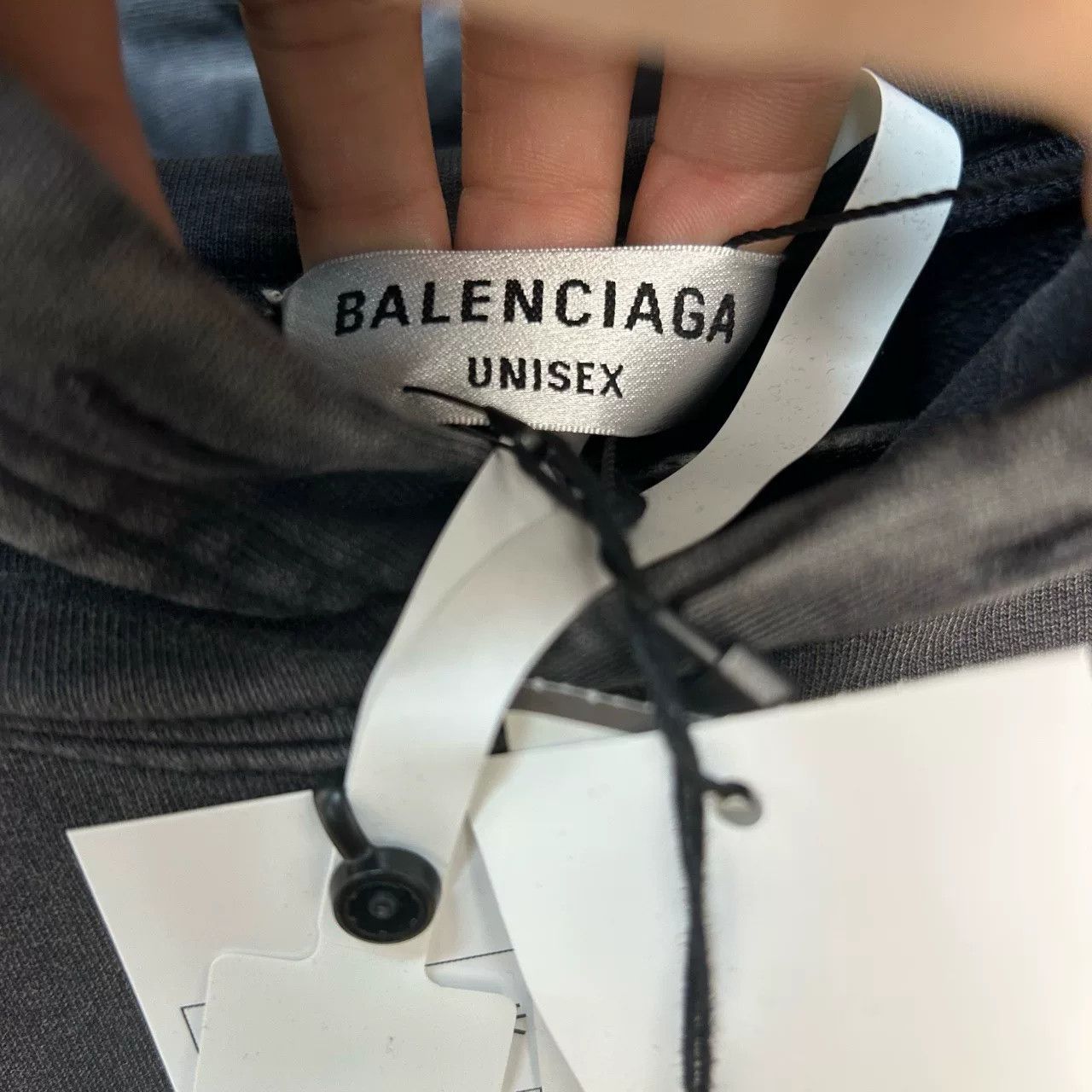 Balenciaga Balenciaga Washed Gray Hoodie Size L Size US L / EU 52-54 / 3 - 4 Thumbnail