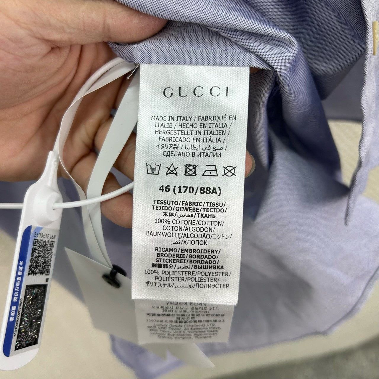 Gucci Gucci x Adidas Embroidered Logo Shirt Size S Size US S / EU 44-46 / 1 - 5 Thumbnail