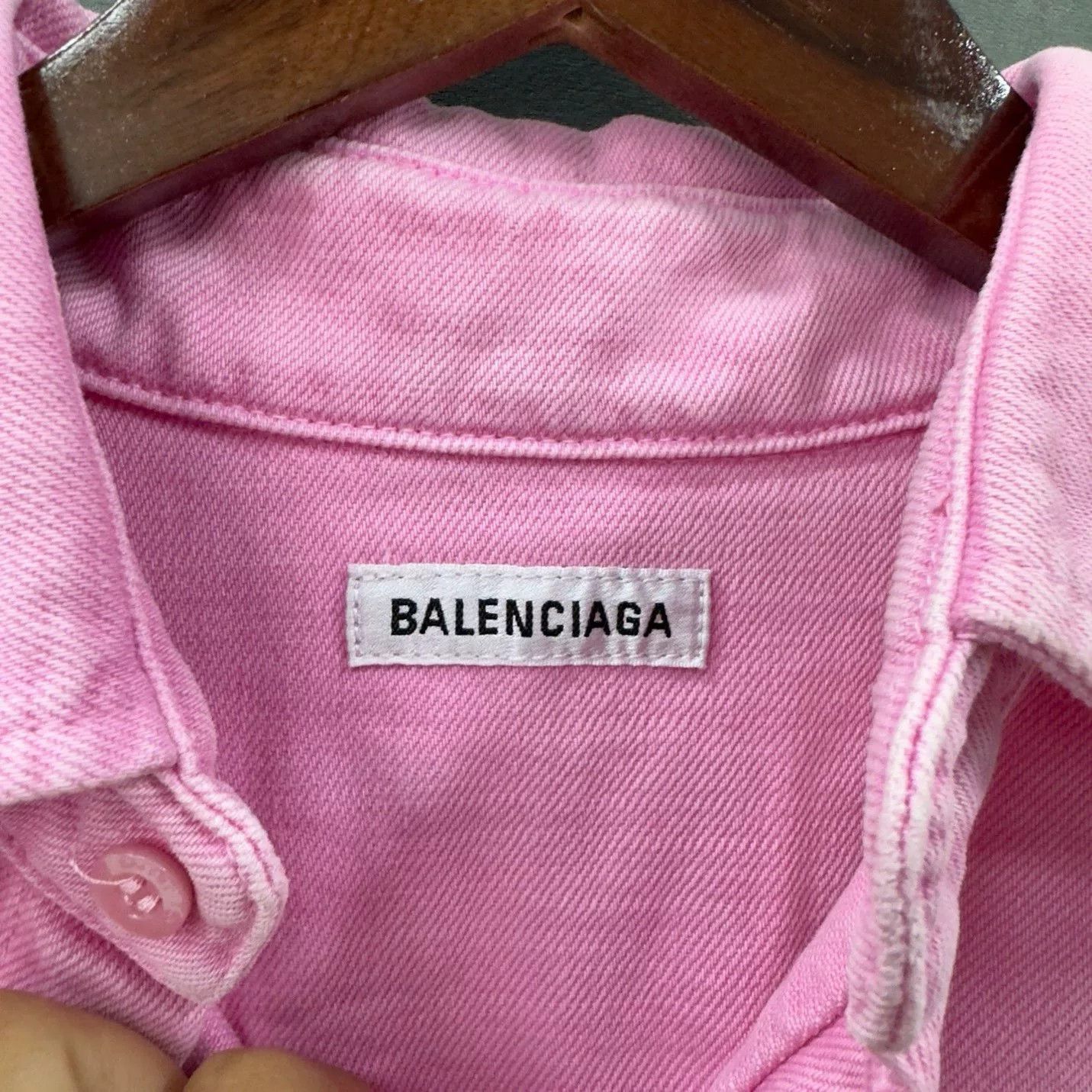 Balenciaga Balenciaga Back Logo Denim Shirt Size 34 Size XXS / US 00 / IT 34 - 4 Thumbnail