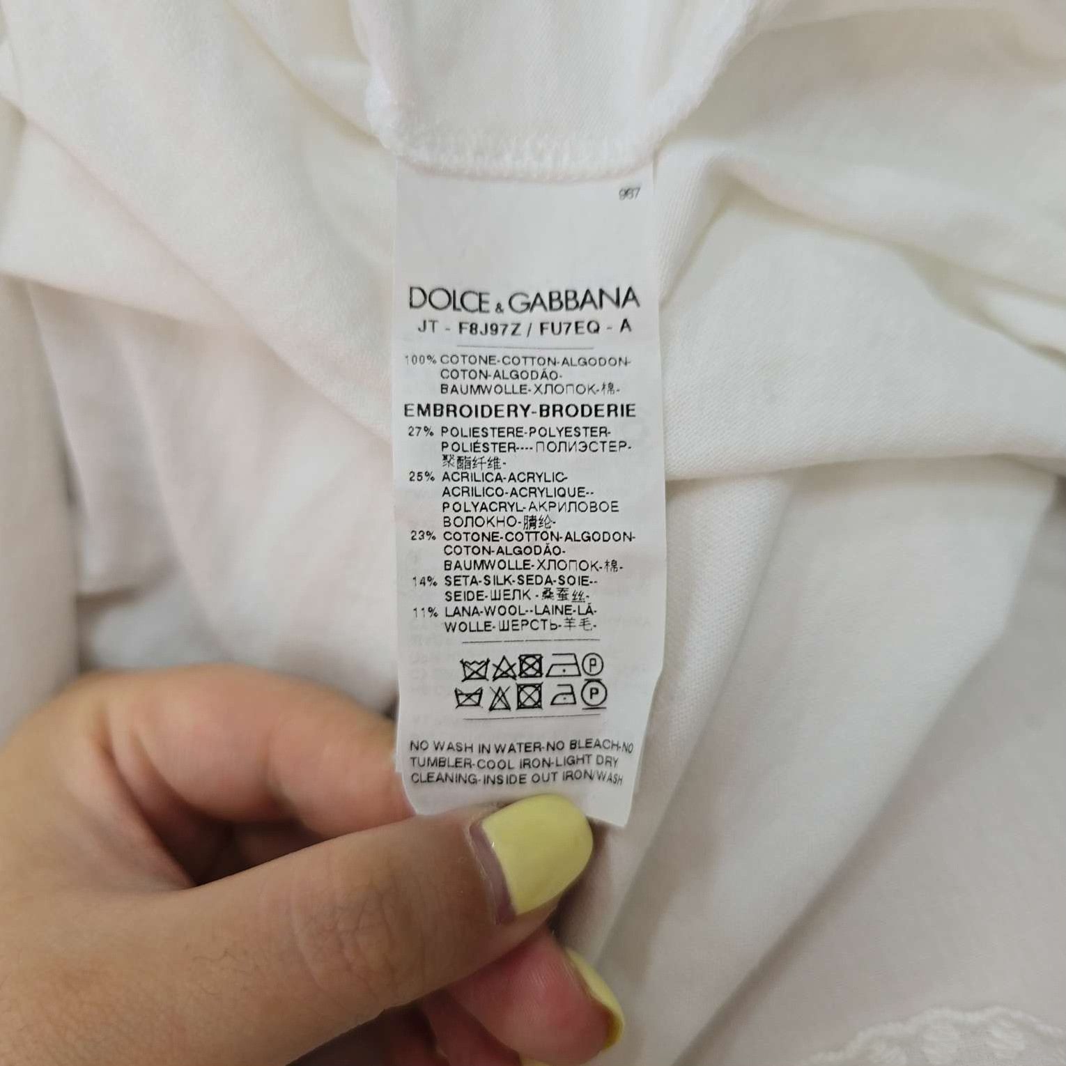 Dolce & Gabbana Dolce & Gabbana Heart Patch Short Sleeve T-Shirt Size XS Size US XS / EU 42 / 0 - 5 Thumbnail