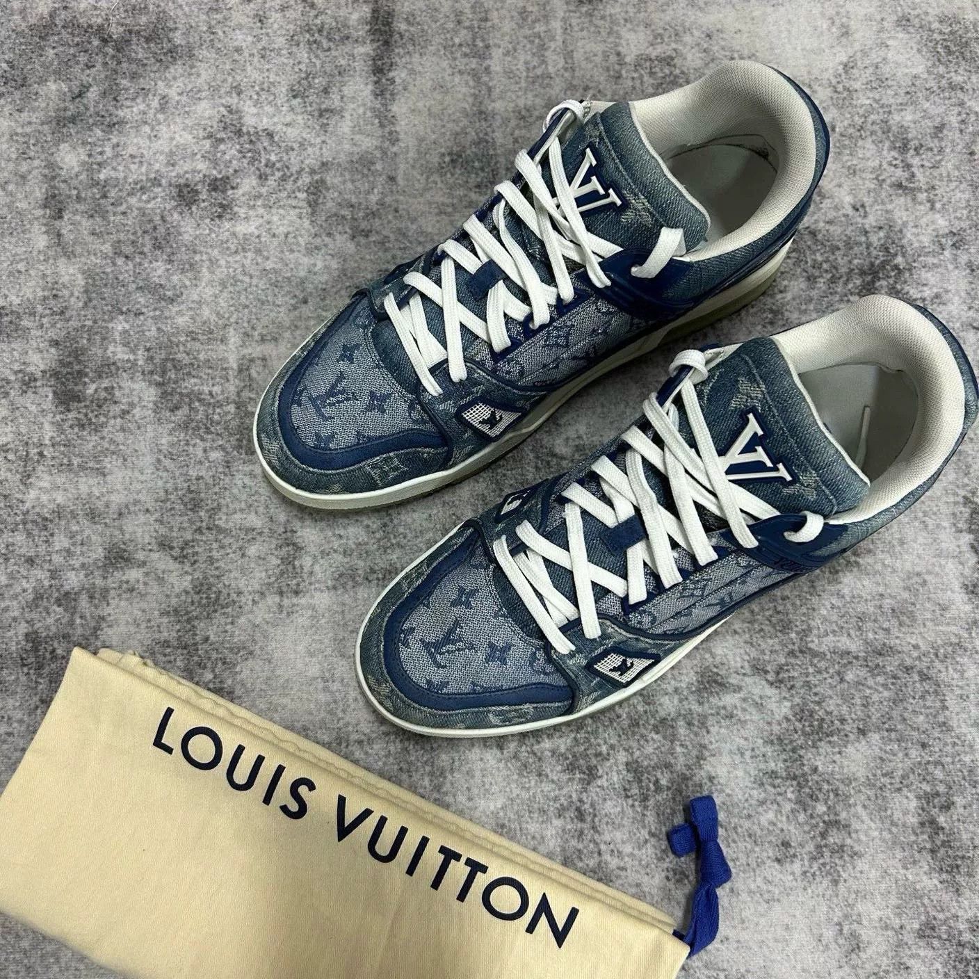 Louis Vuitton Louis Vuitton Denim Monogram Low-Top Sneakers US 8 Size US 8 / EU 41 - 3 Thumbnail