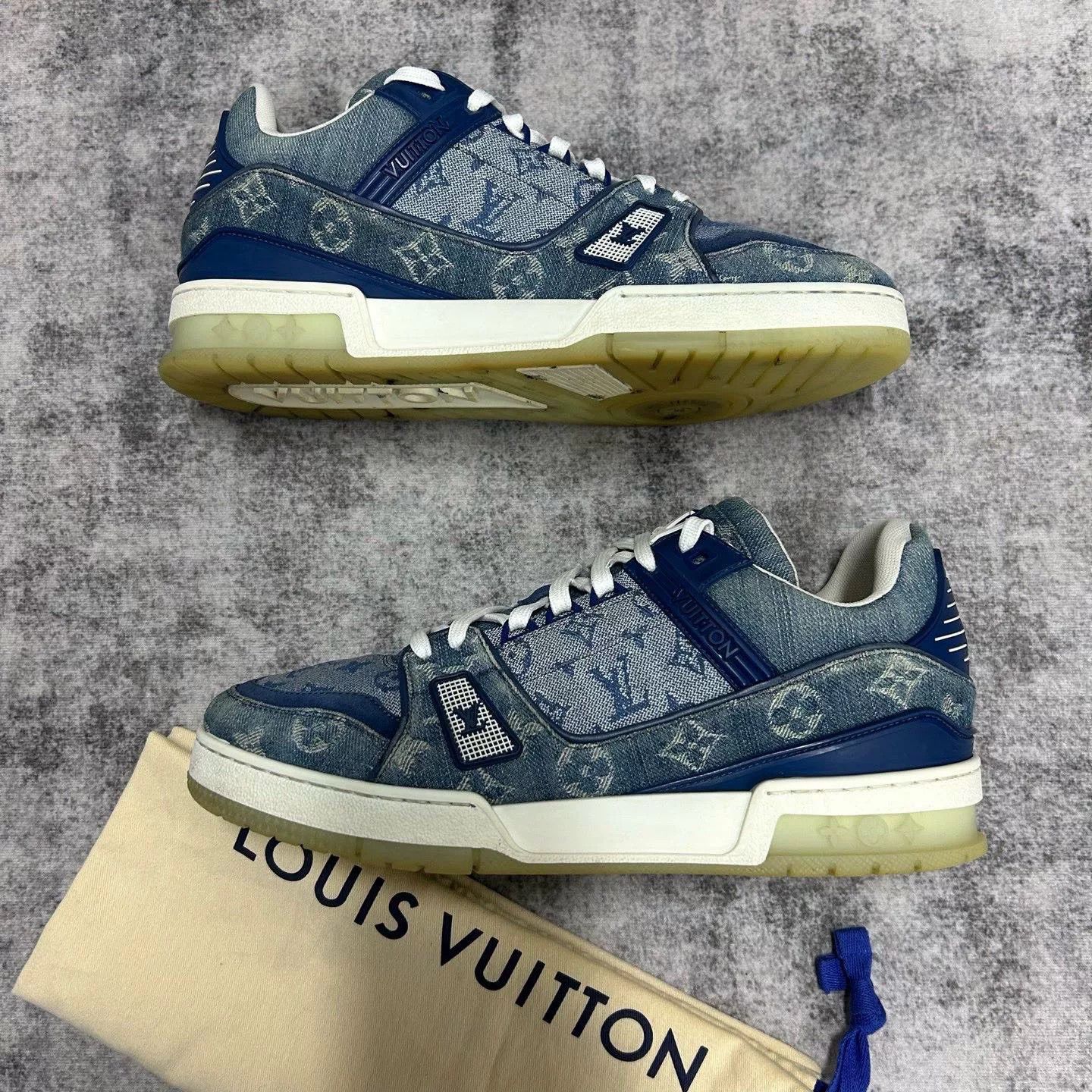 Louis Vuitton Louis Vuitton Denim Monogram Low-Top Sneakers US 8 Size US 8 / EU 41 - 5 Thumbnail