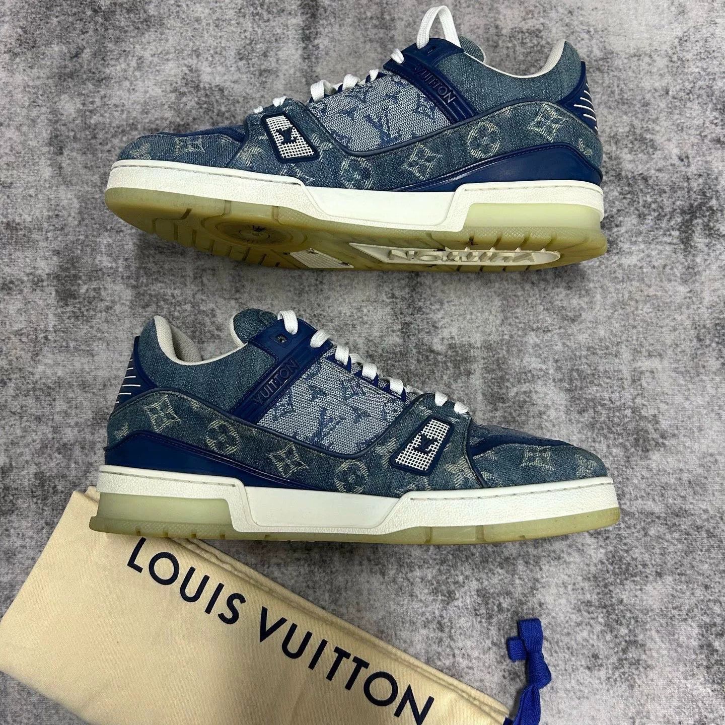 Louis Vuitton Louis Vuitton Denim Monogram Low-Top Sneakers US 8 Size US 8 / EU 41 - 6 Thumbnail