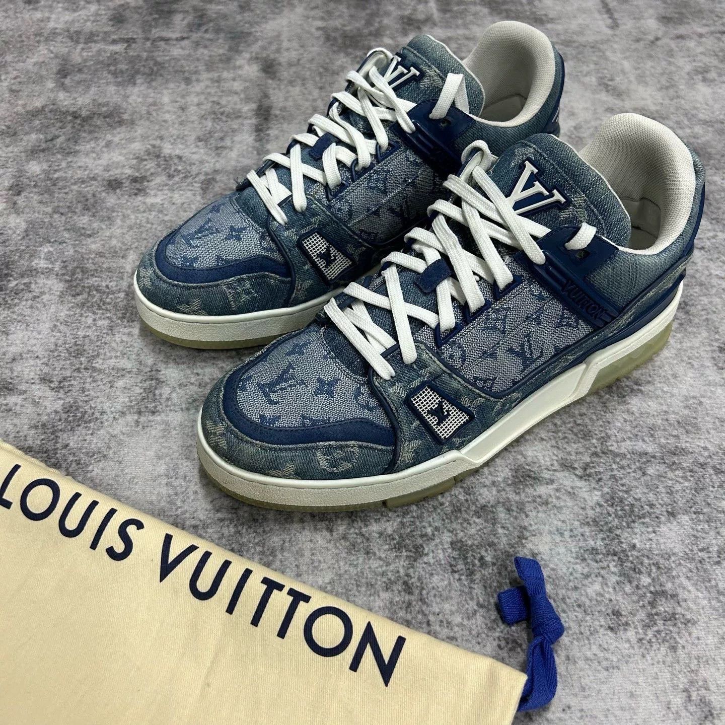 Louis Vuitton Louis Vuitton Denim Monogram Low-Top Sneakers US 8 Size US 8 / EU 41 - 2 Thumbnail