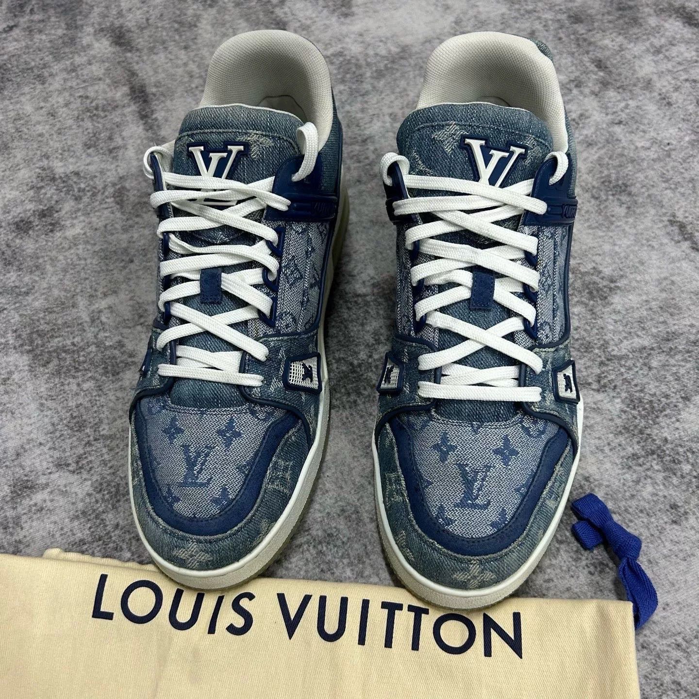 Louis Vuitton Louis Vuitton Denim Monogram Low-Top Sneakers US 8 Size US 8 / EU 41 - 4 Thumbnail