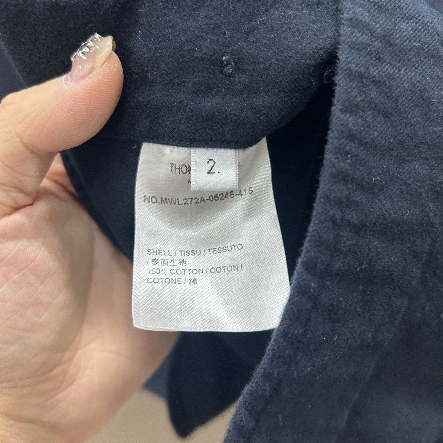 Thom Browne Thom Browne 4-Bar Stripe Cotton Shirt Size 2 Size US M / EU 48-50 / 2 - 6 Thumbnail