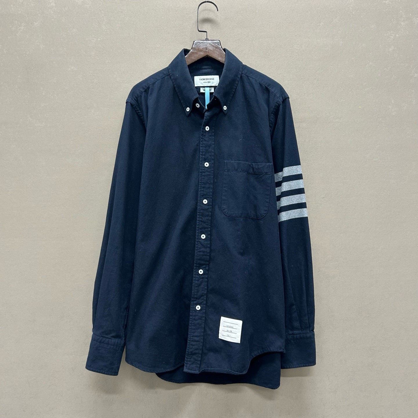 Thom Browne Thom Browne 4-Bar Stripe Cotton Shirt Size 2 Size US M / EU 48-50 / 2 - 2 Thumbnail