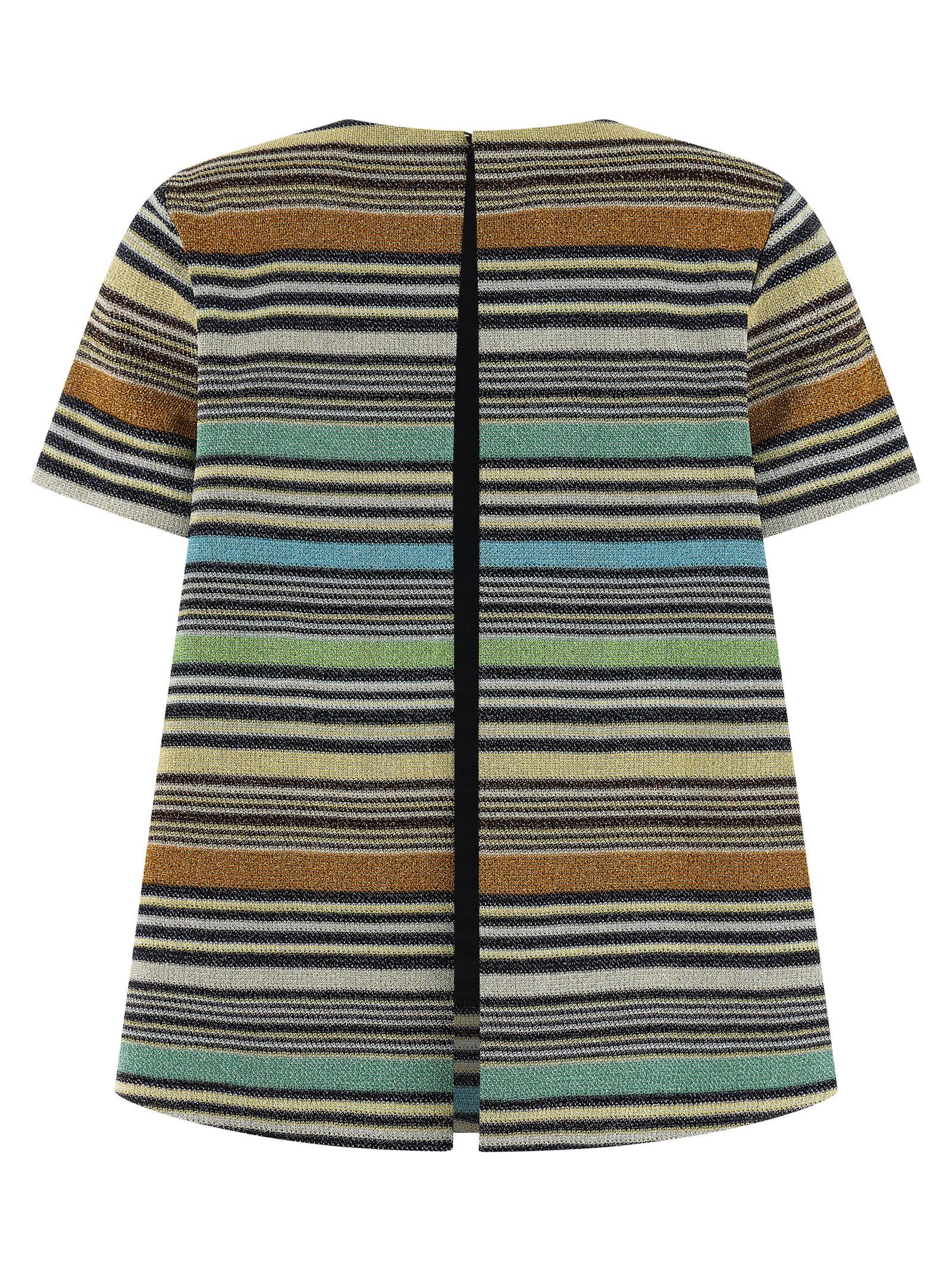 Missoni Lamé Stripes T-Shirt Size XS / US 0-2 / IT 36-38 - 2 Thumbnail