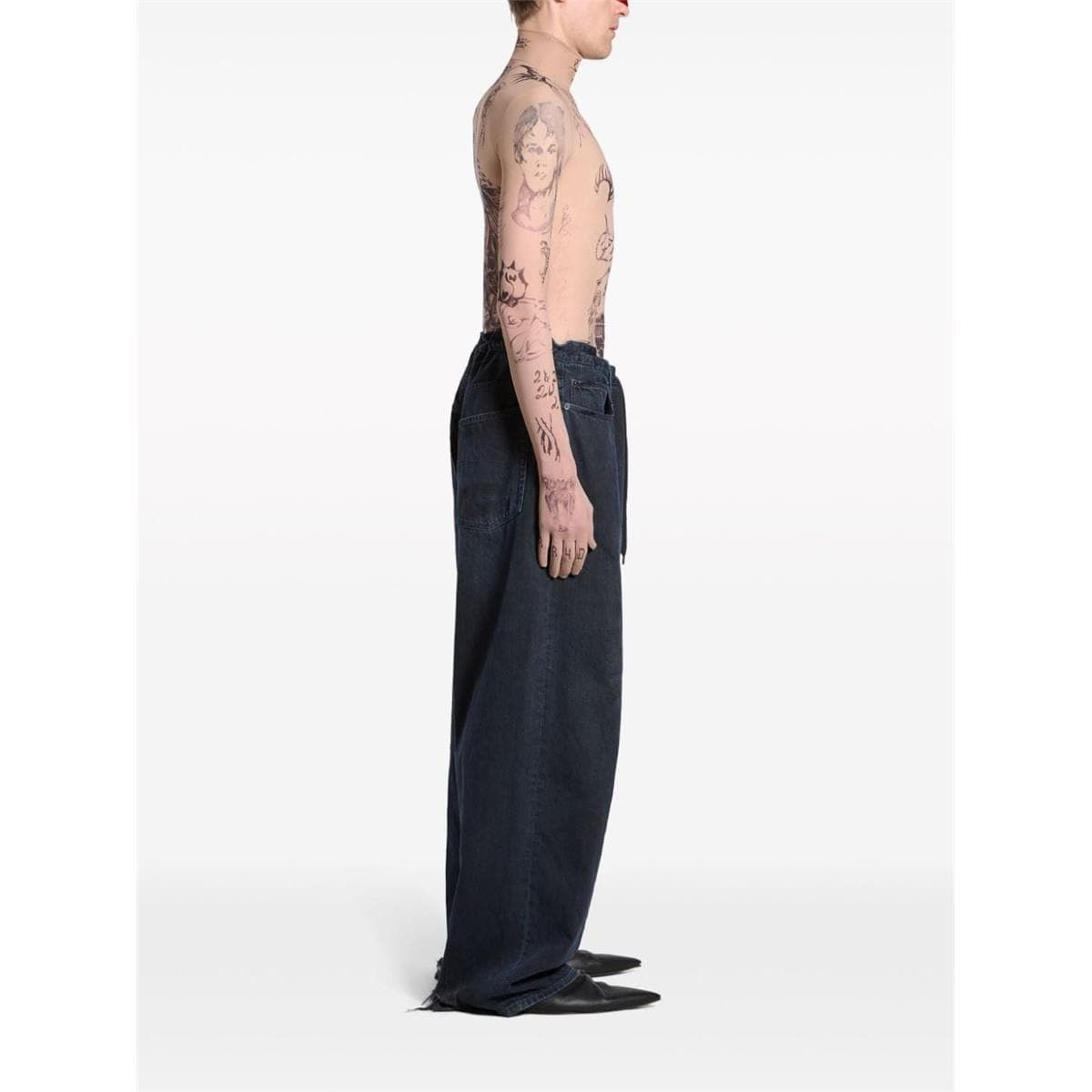Balenciaga oversized baggy pants in black japanese denim Size US 28 / EU 44 - 4 Thumbnail