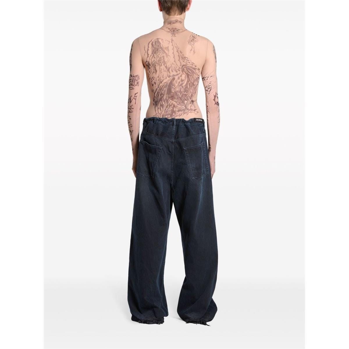Balenciaga oversized baggy pants in black japanese denim Size US 29 - 3 Thumbnail