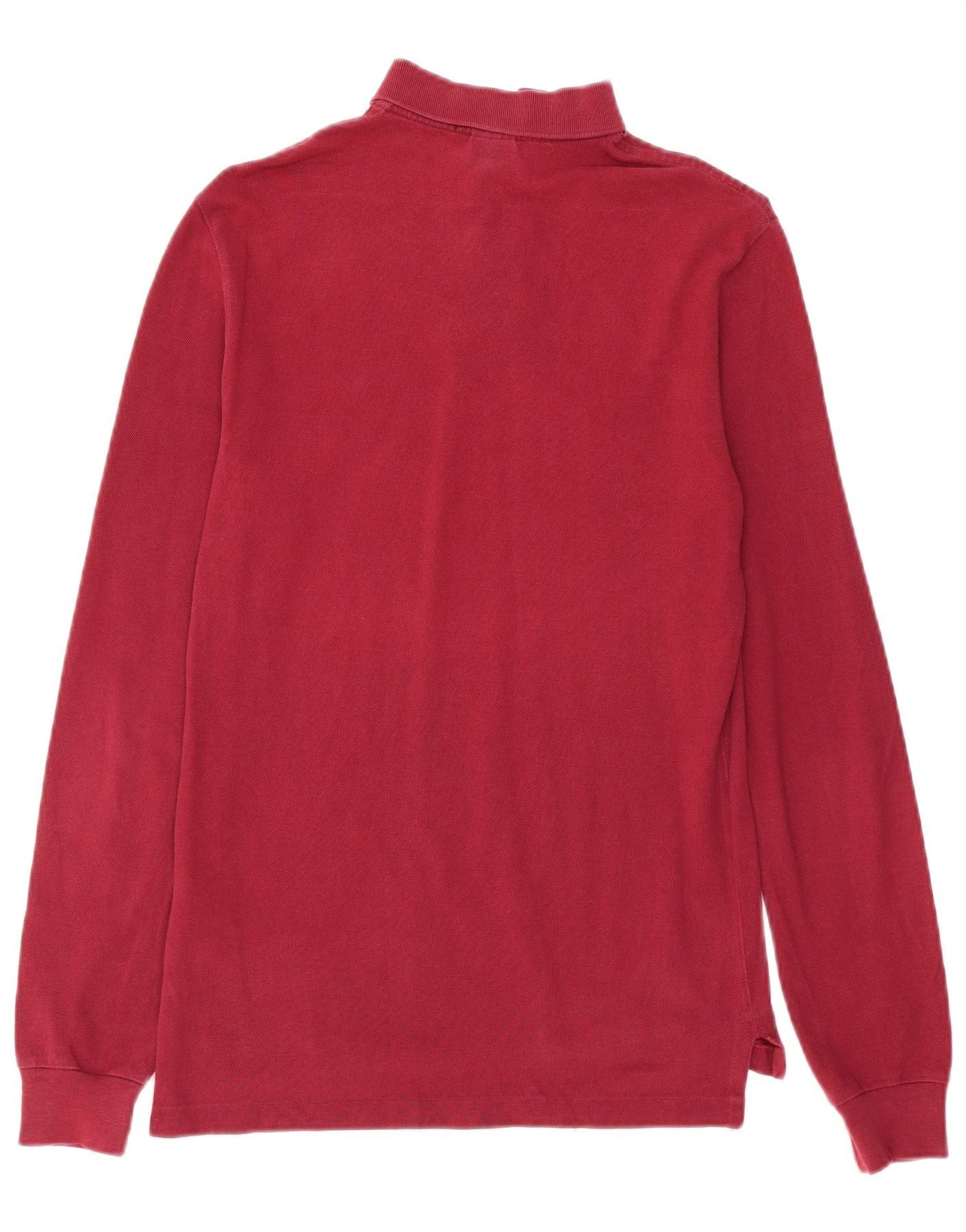 Polo Ralph Lauren Mens Long Sleeve Slim Fit Polo Shirt Small Burgundy Size US S / EU 44-46 / 1 - 2 Thumbnail