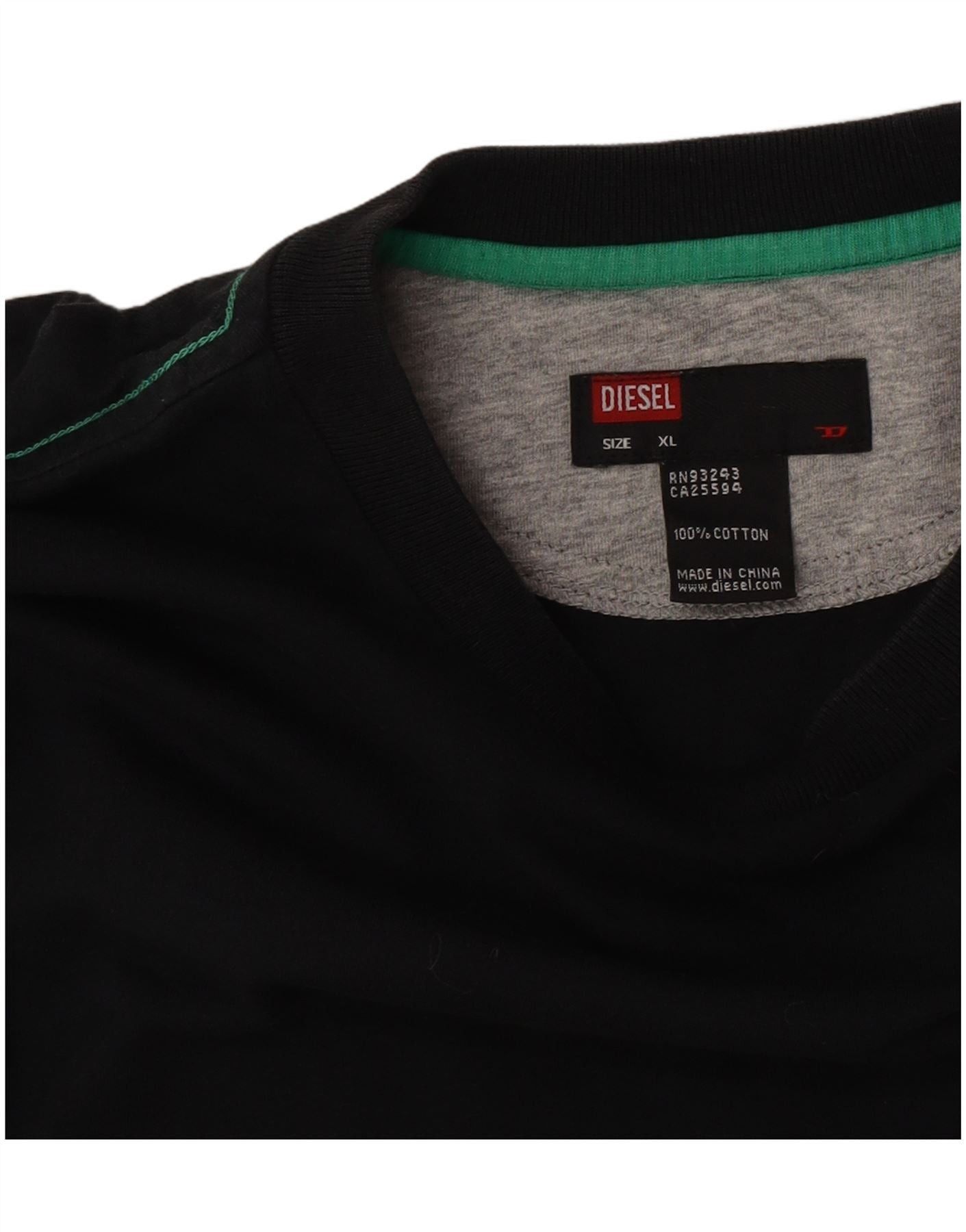 Diesel Mens Graphic Top Long Sleeve XL Black Cotton Size US XL / EU 56 / 4 - 3 Thumbnail